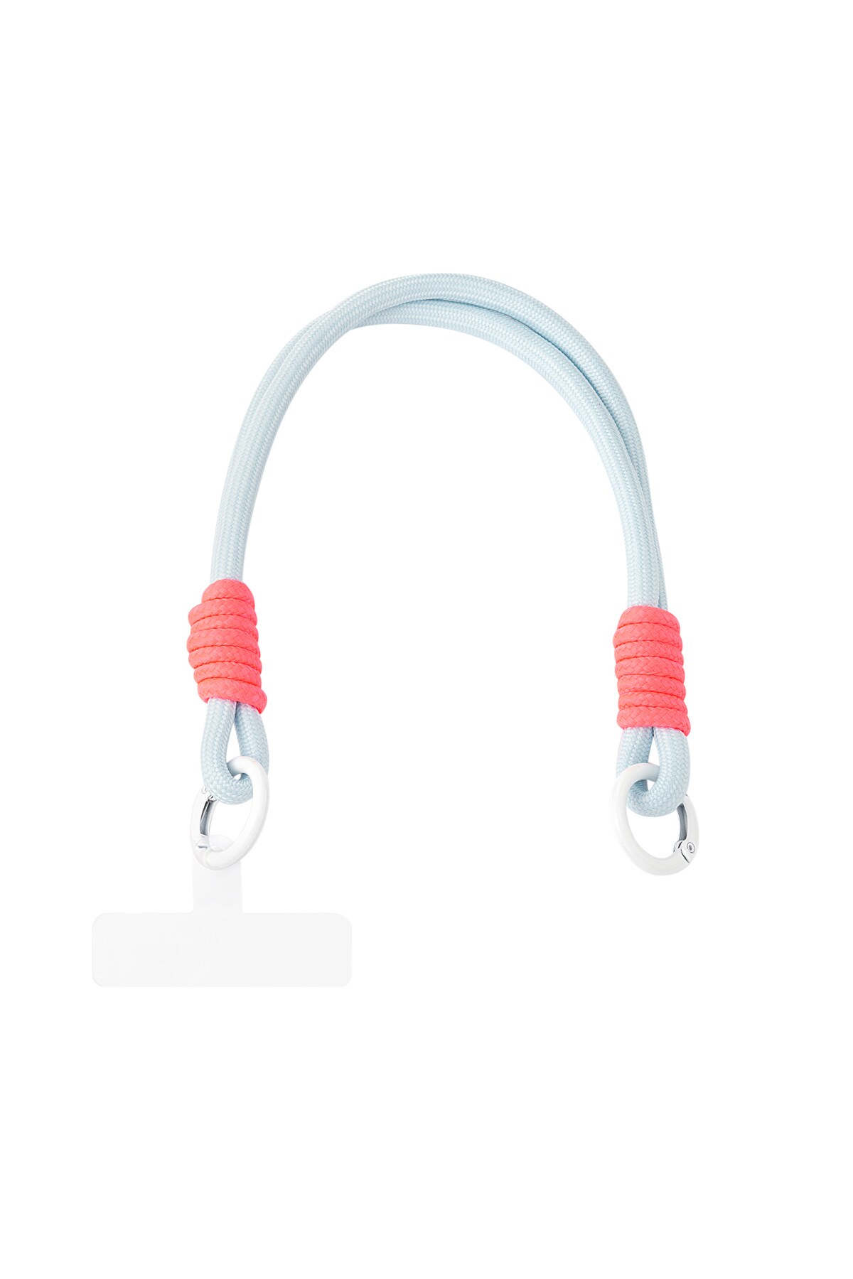 Summer telephone cord - light blue & coral h5 