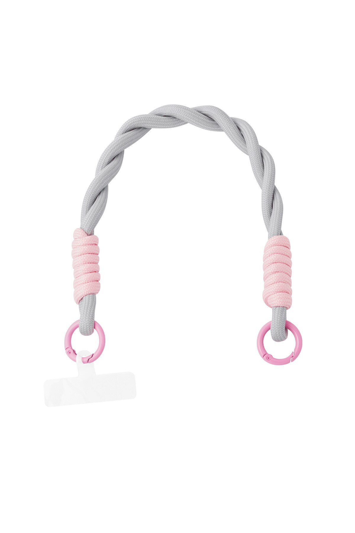 Telephone cord twisted - gray & pink h5 