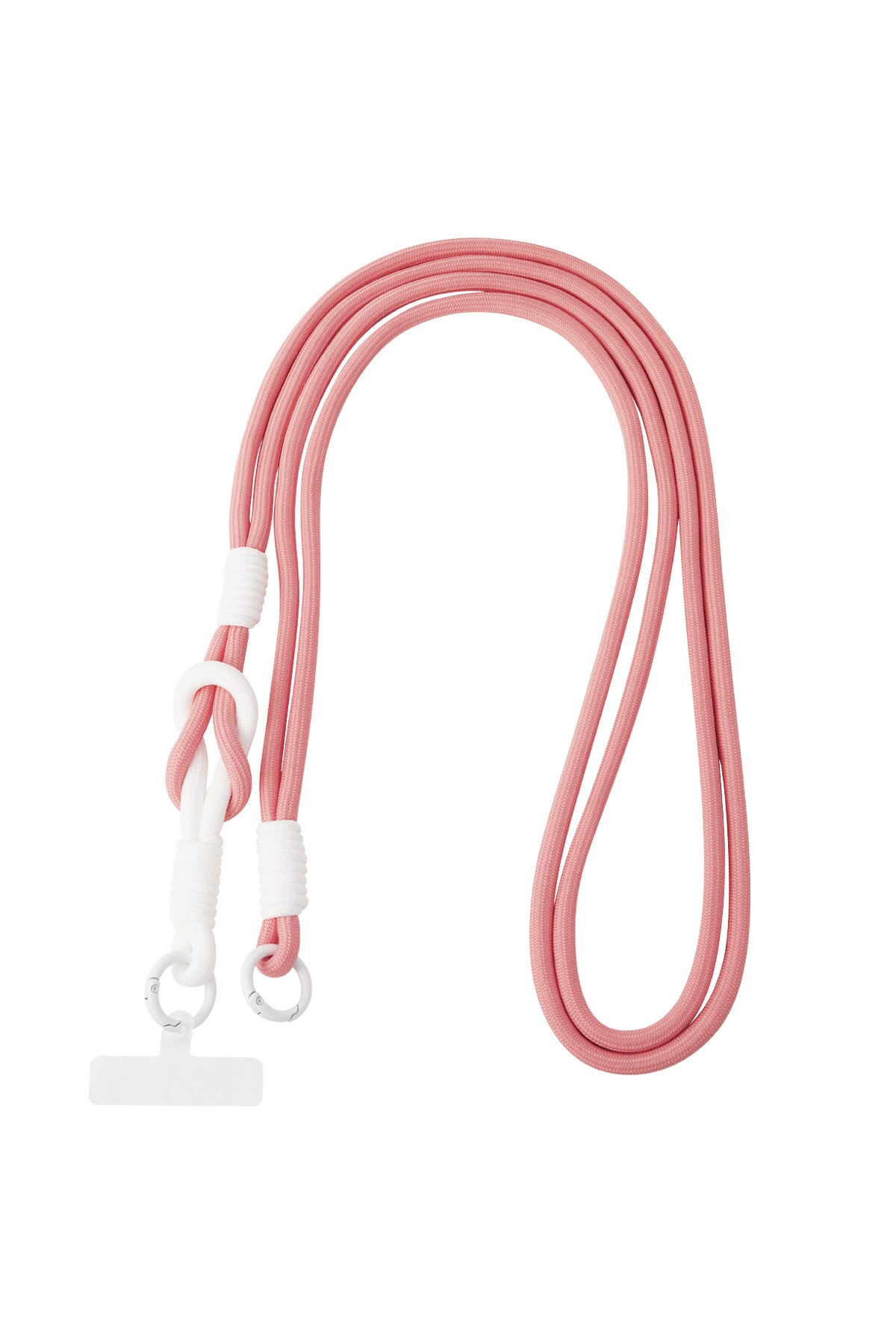 Summer telephone cord - Old pink & white 