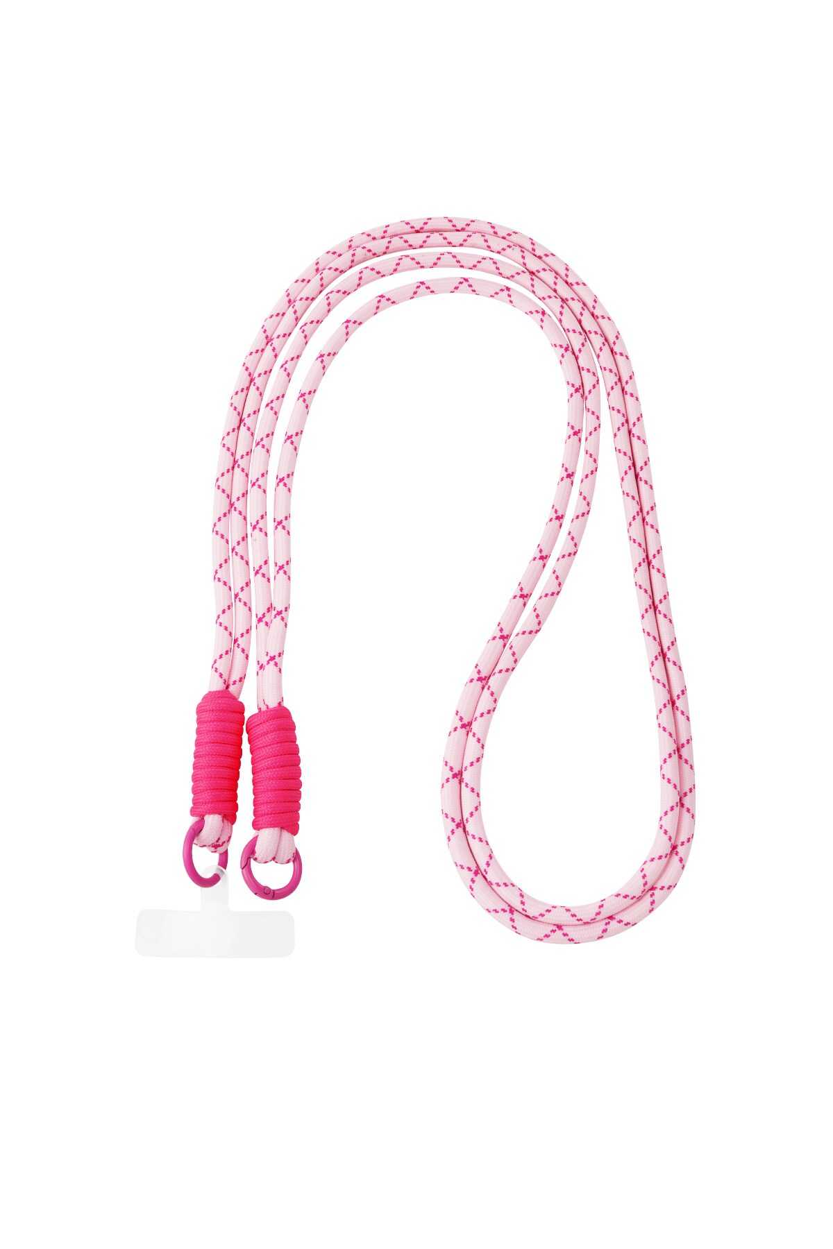 Long telephone cord with print - light pink & pink 