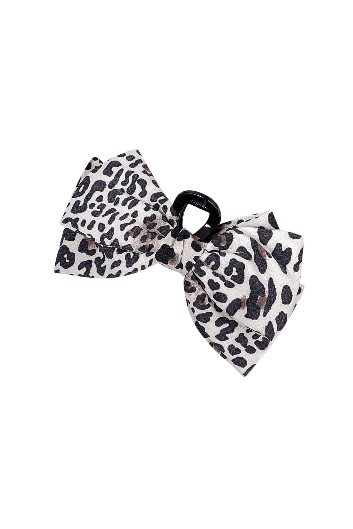 Hair clip bow - black beige h5 