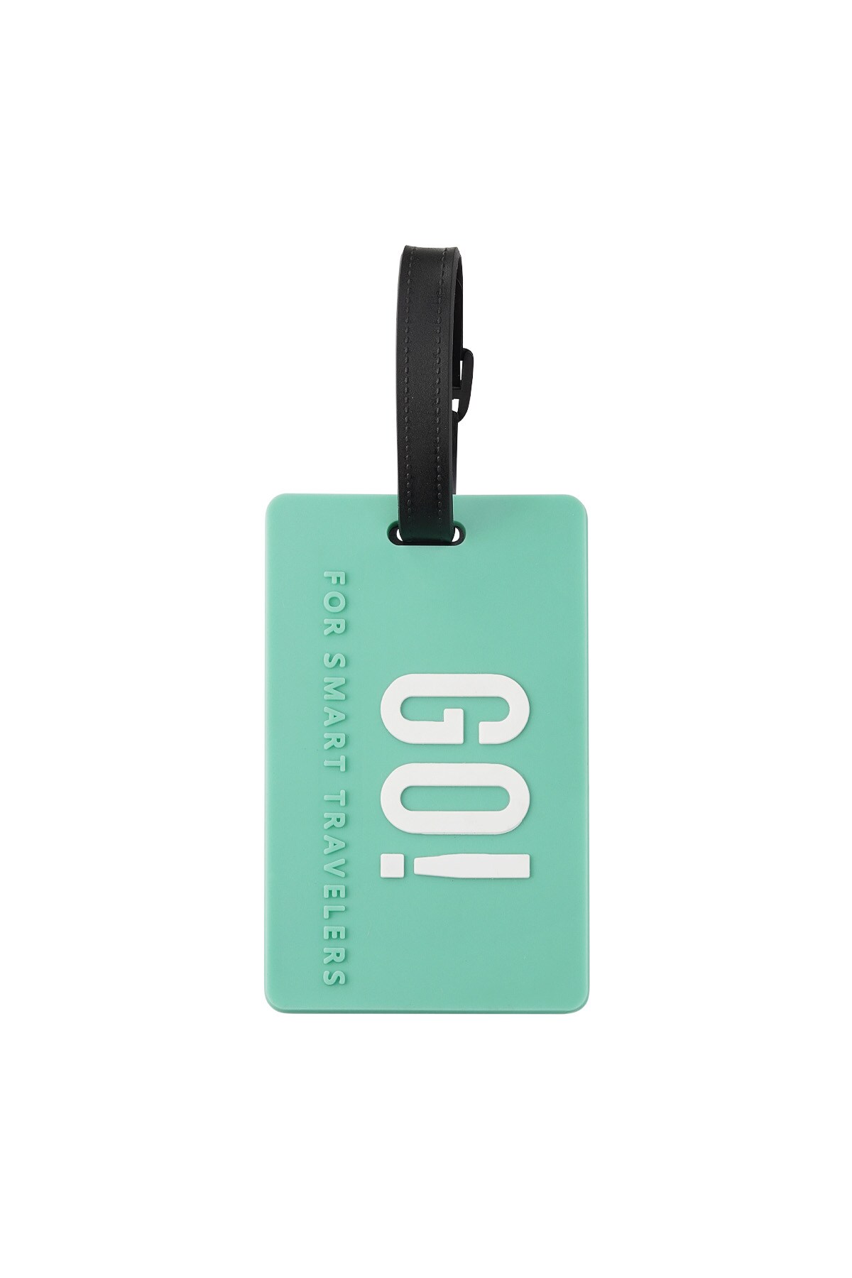 Go Now! suitcase tag - turquoise h5 