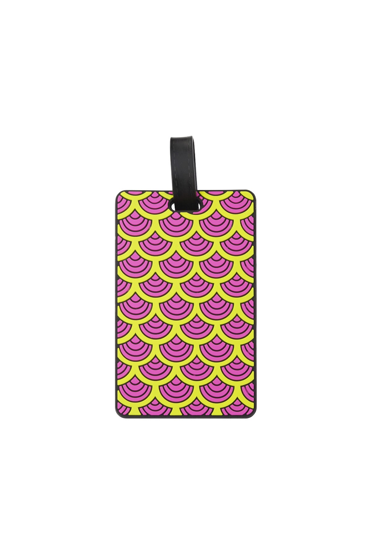 Hang in There suitcase tag - pink & yellow h5 