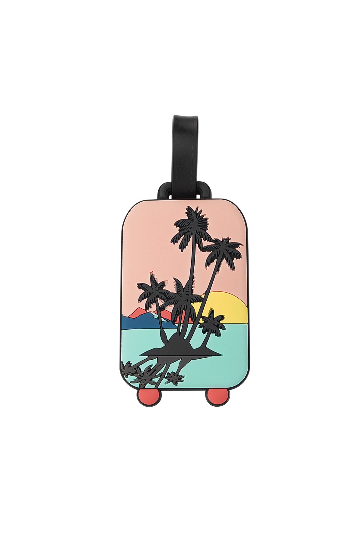 Paradise suitcase tag - multi h5 