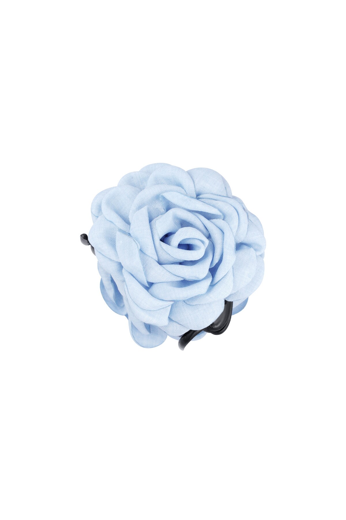 Rose hair clip - light blue h5 