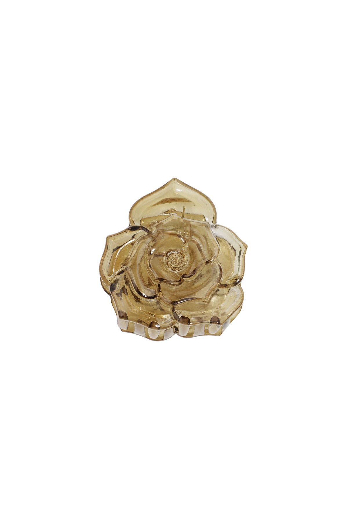 Rose hair clip - brown 