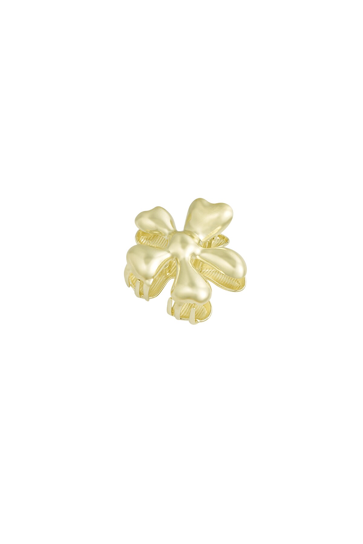 Floral hair clip - Gold color h5 