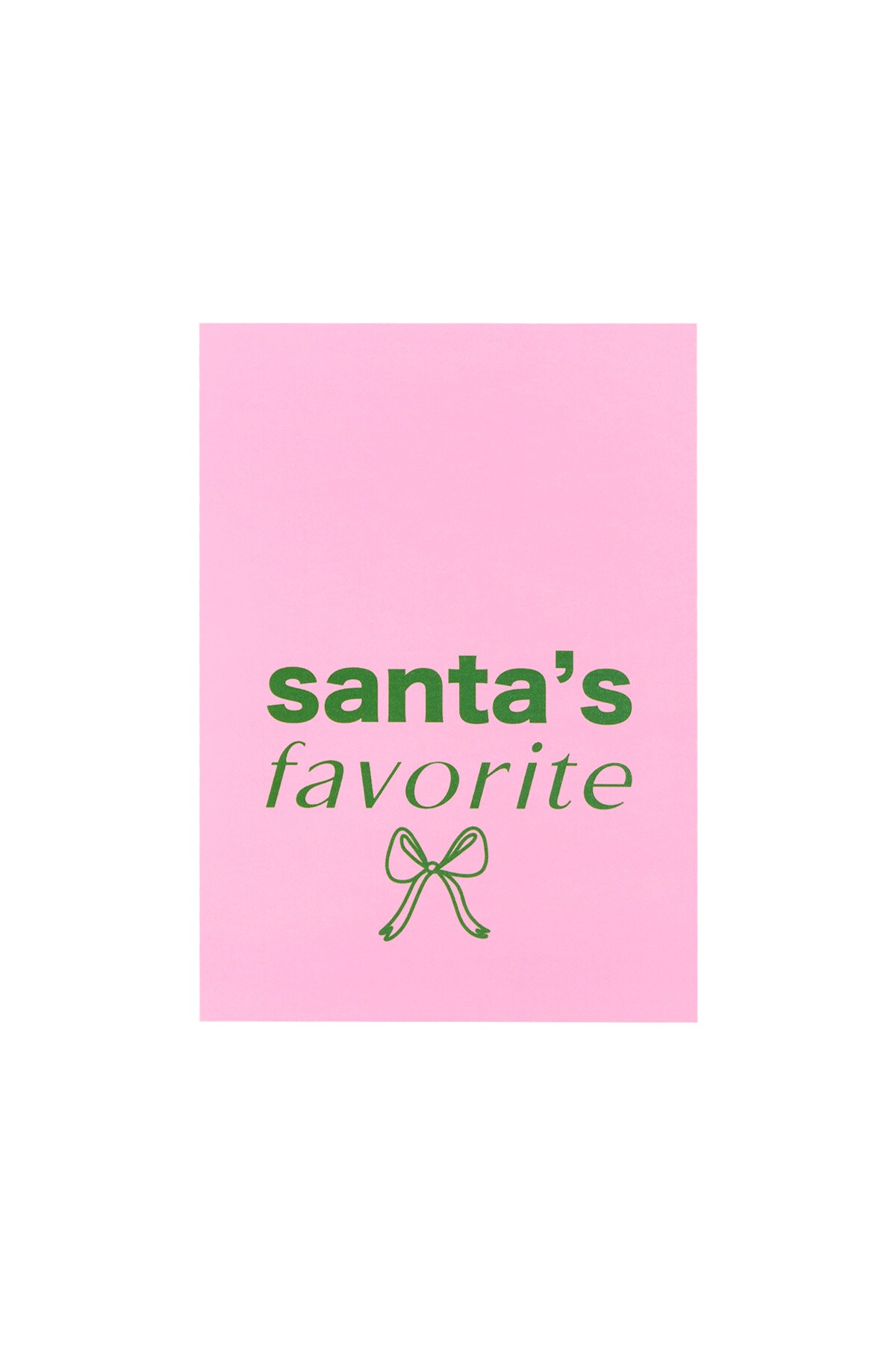 Christmas card santa's favorite - pink 