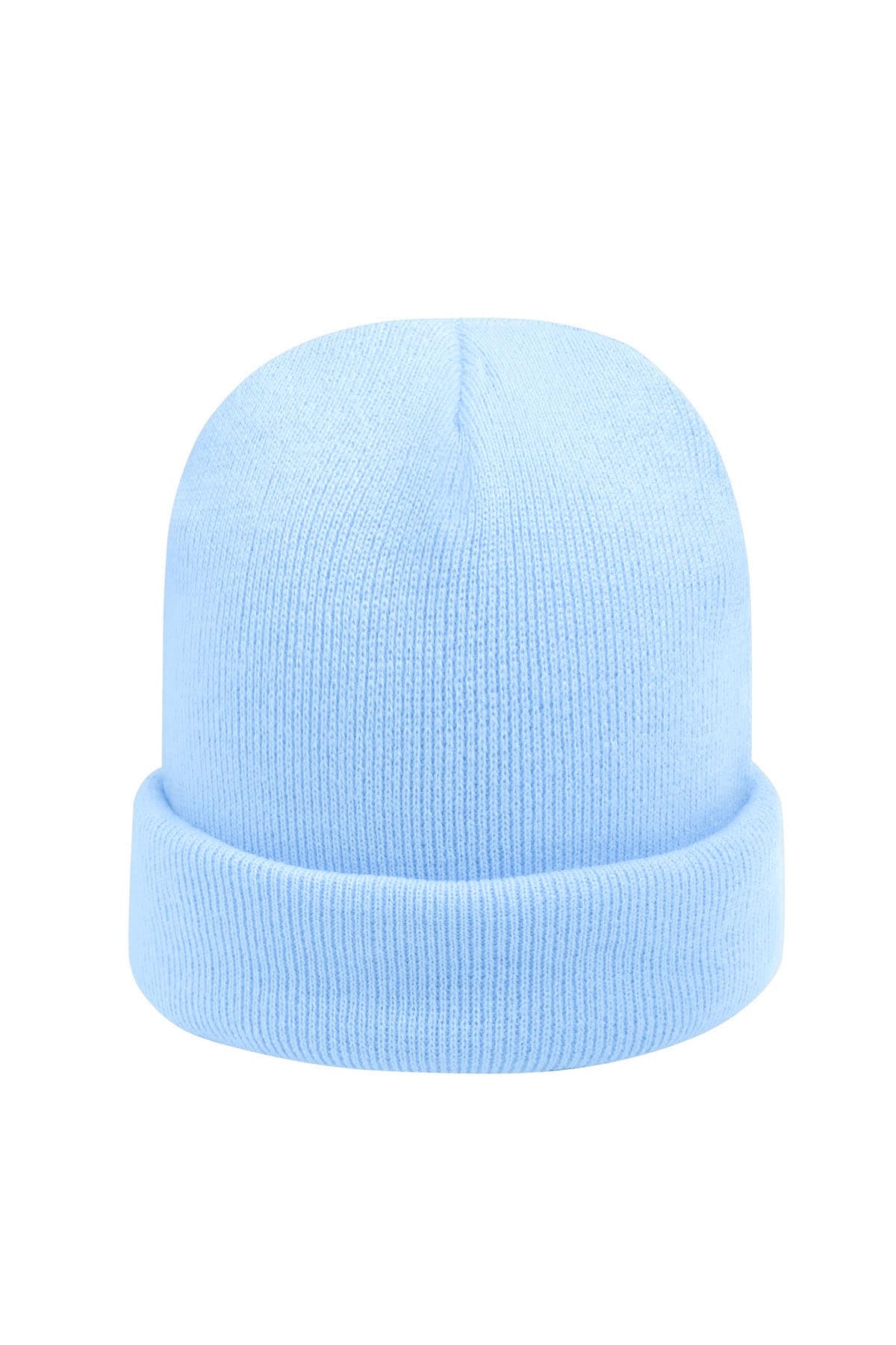 Beanie Rainbow Colors Light Blue Acrylic h5 