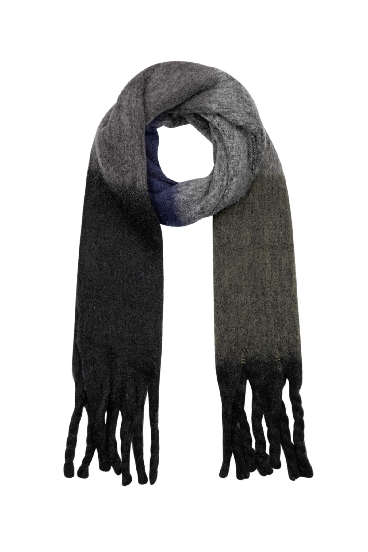 Scarf light colors Black Polyester 