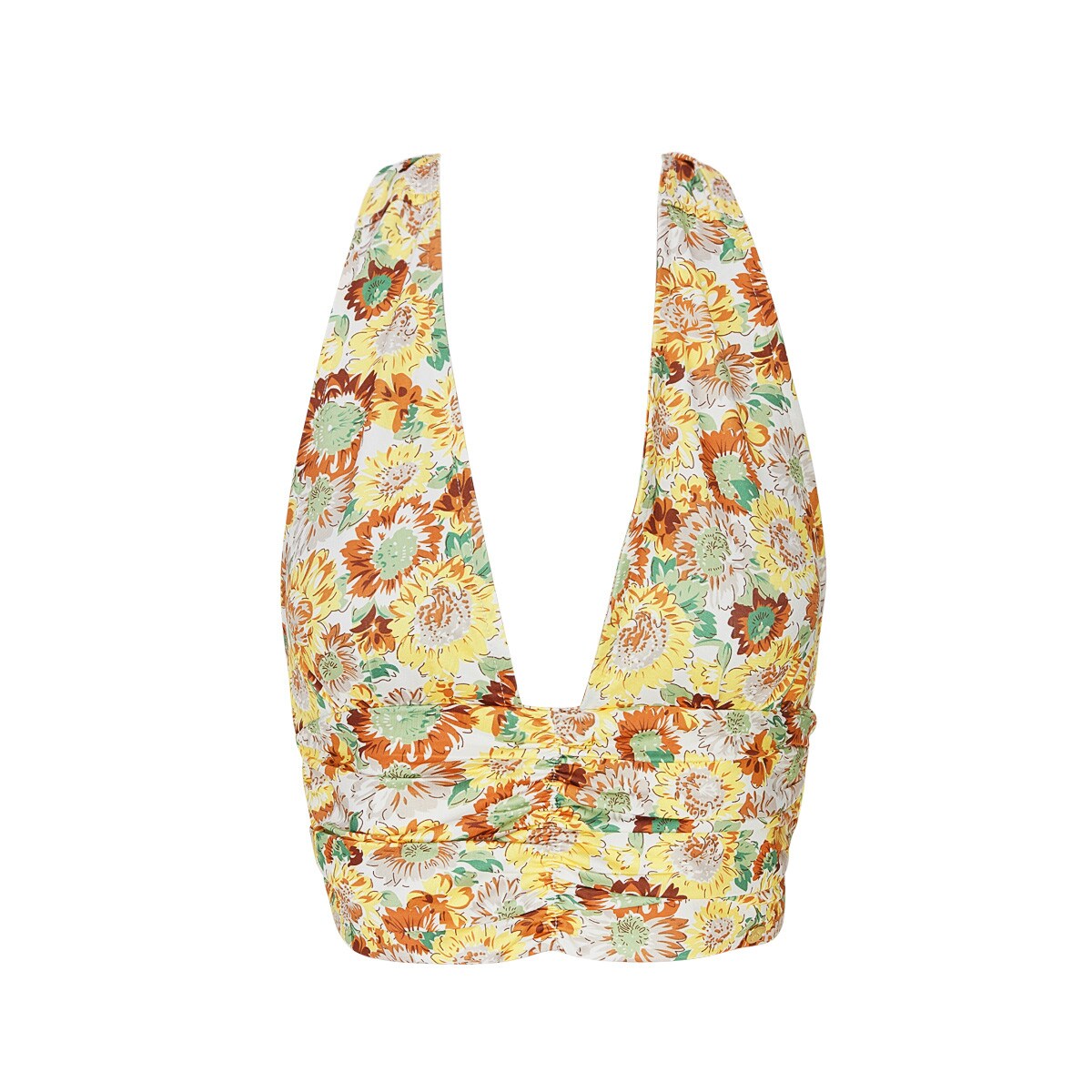 Top floral print - yellow Orange M h5 