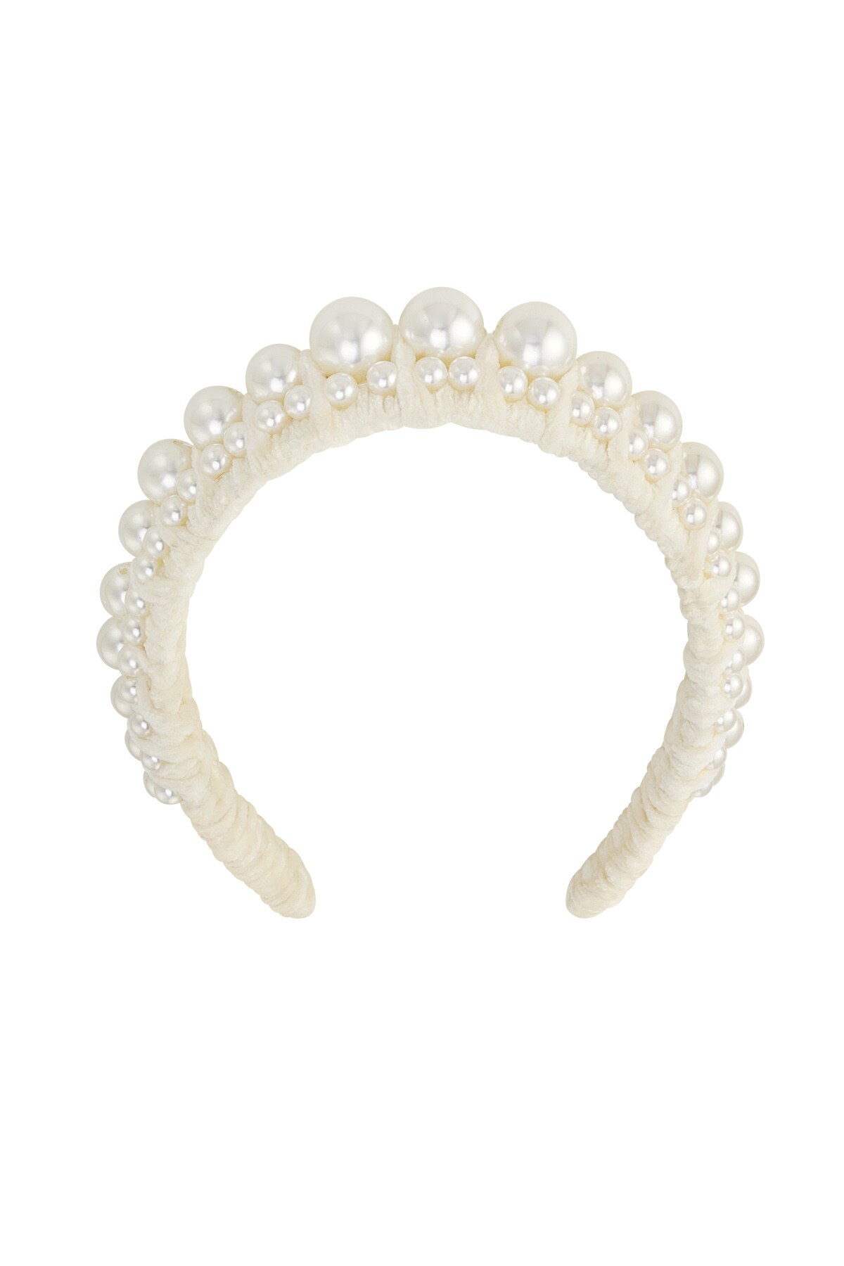 Headband statement pearls - off-white Plastic 