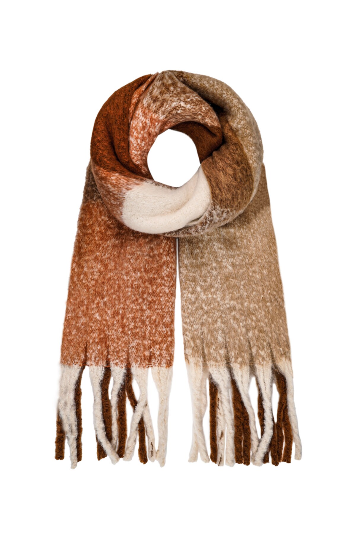 Scarf ombre multi - camel h5 