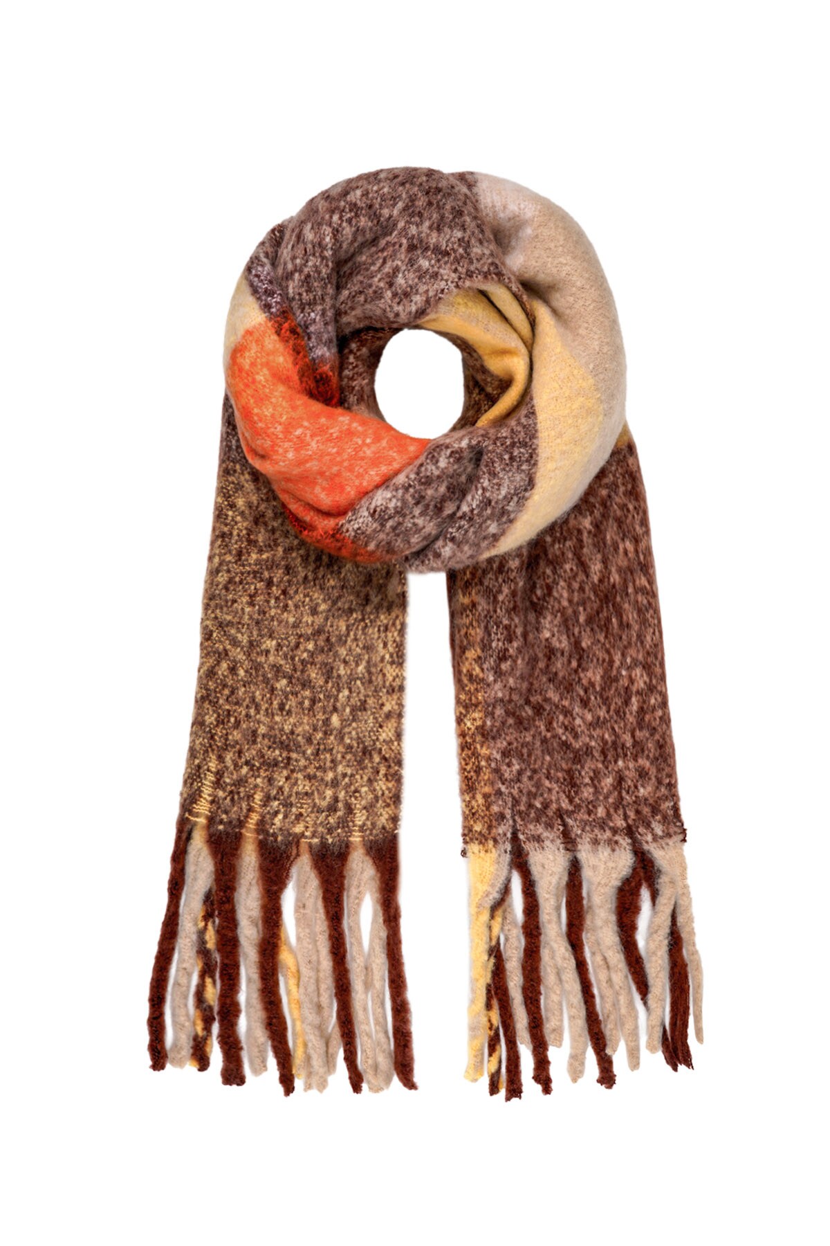 Scarf plain brown h5 