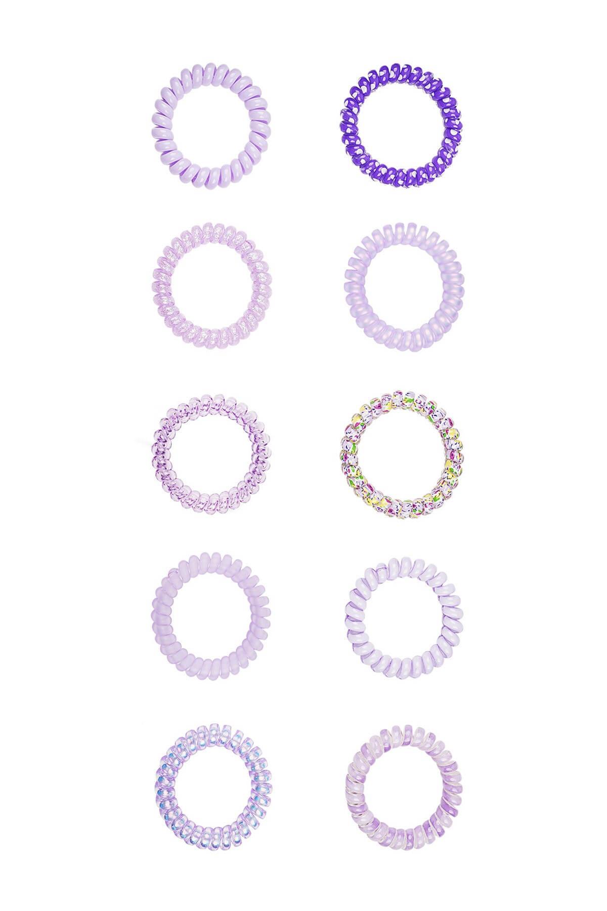 Twist rubber bands/bracelets - lilac 