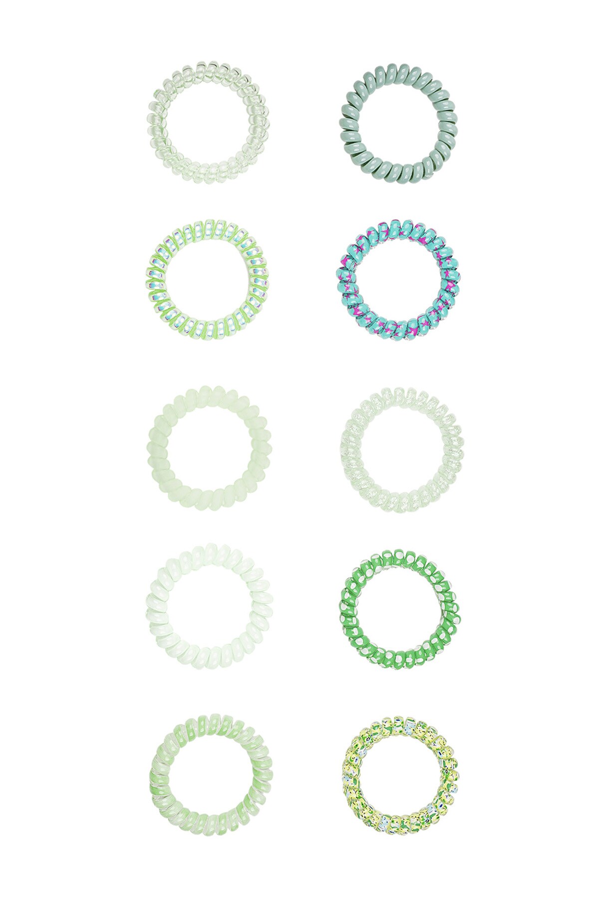 Twist elastic bands/bracelets - green h5 