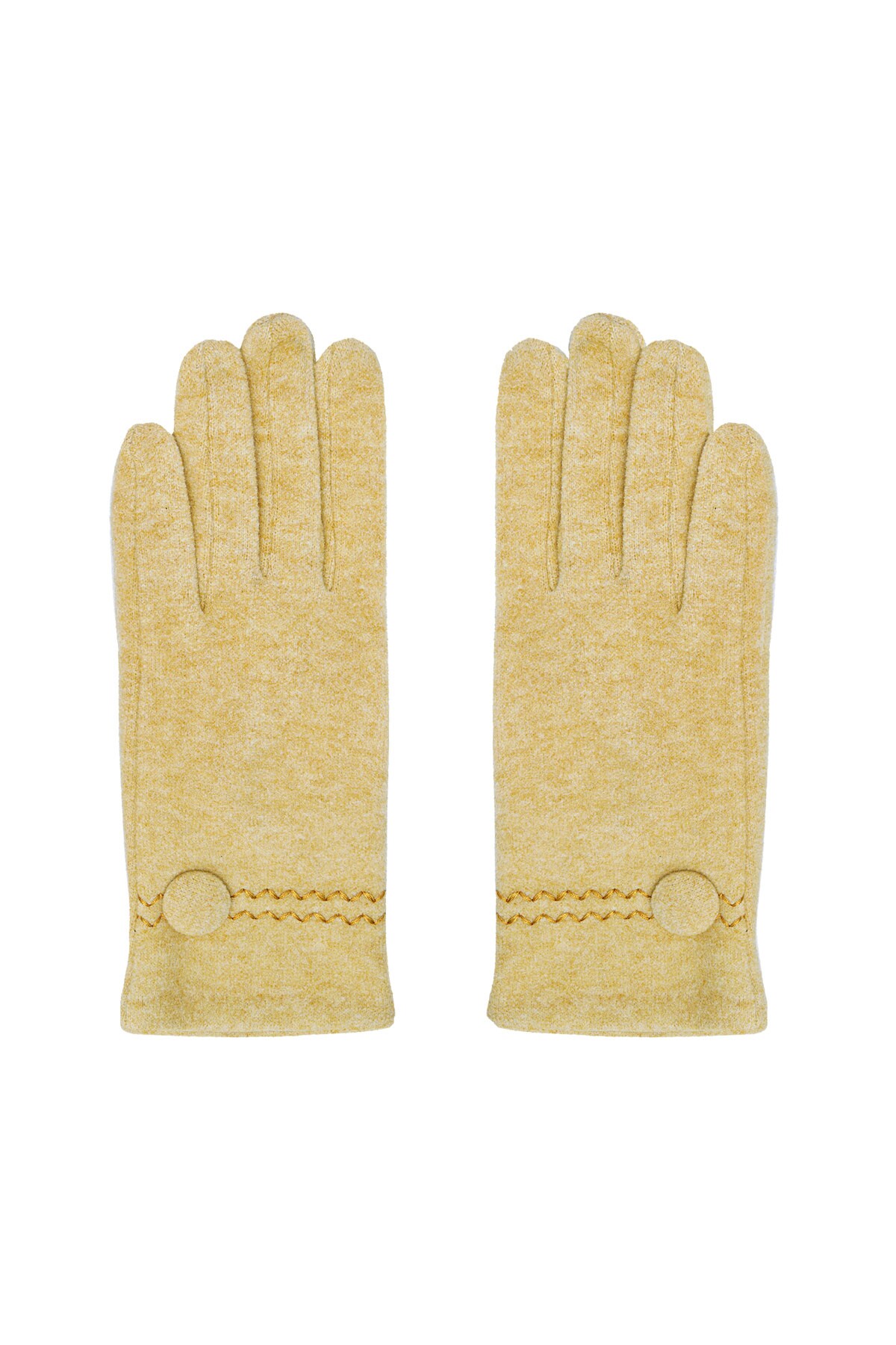 Gloves with button - mustard h5 