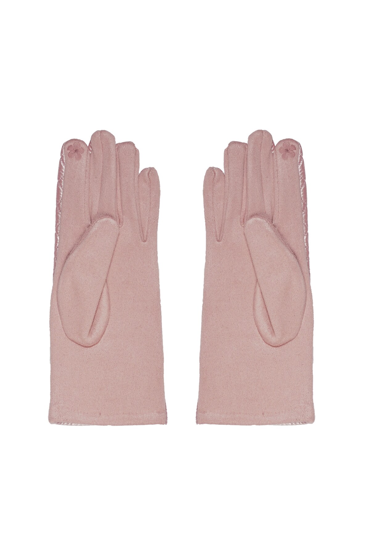 Gloves with stitched pattern - pink h5 Picture3