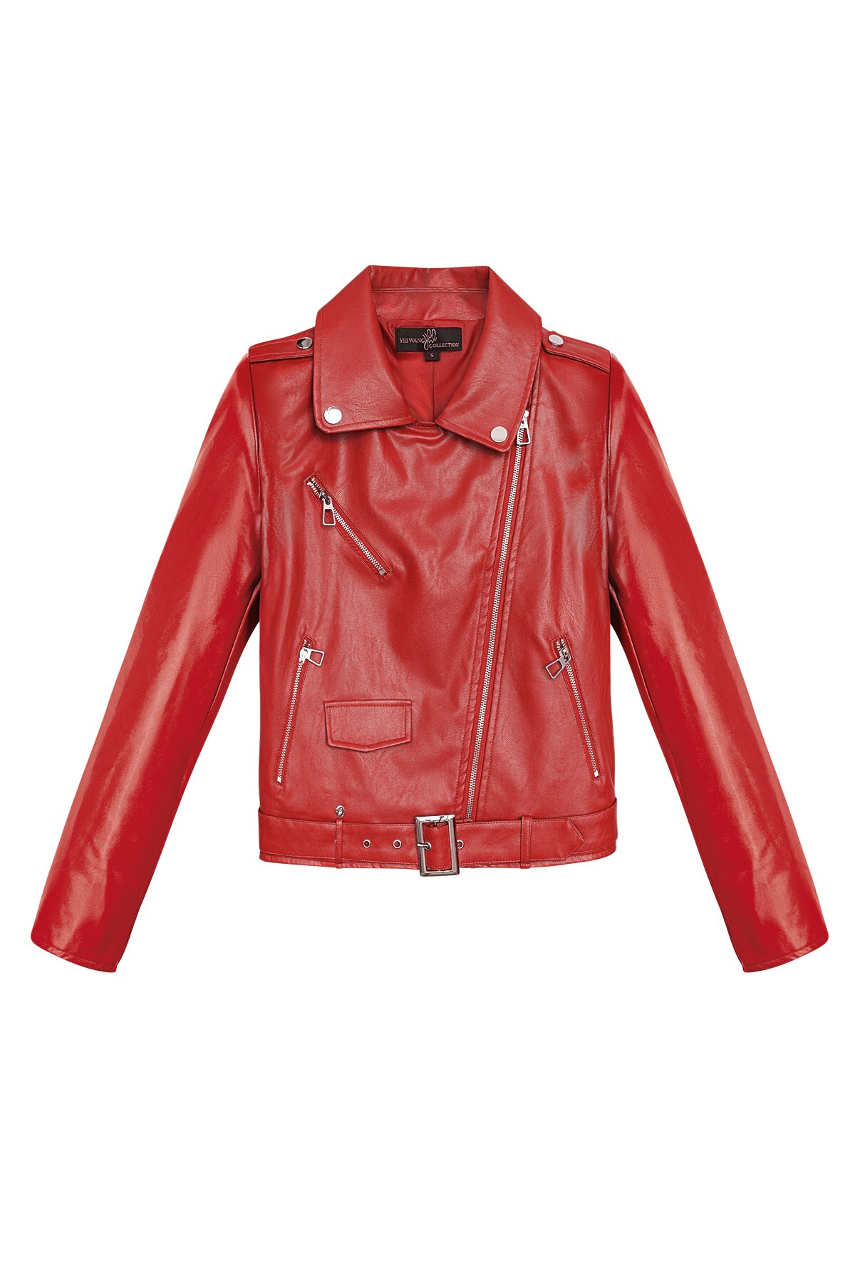 PU leather jacket - red 