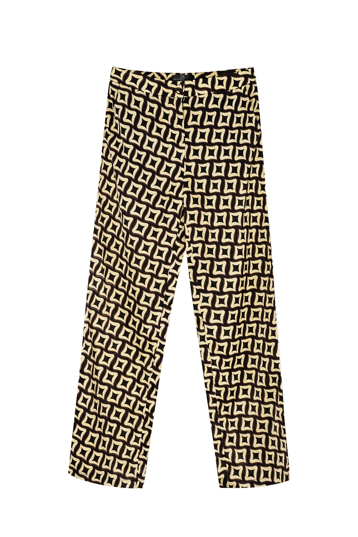 Pants retro print black h5 