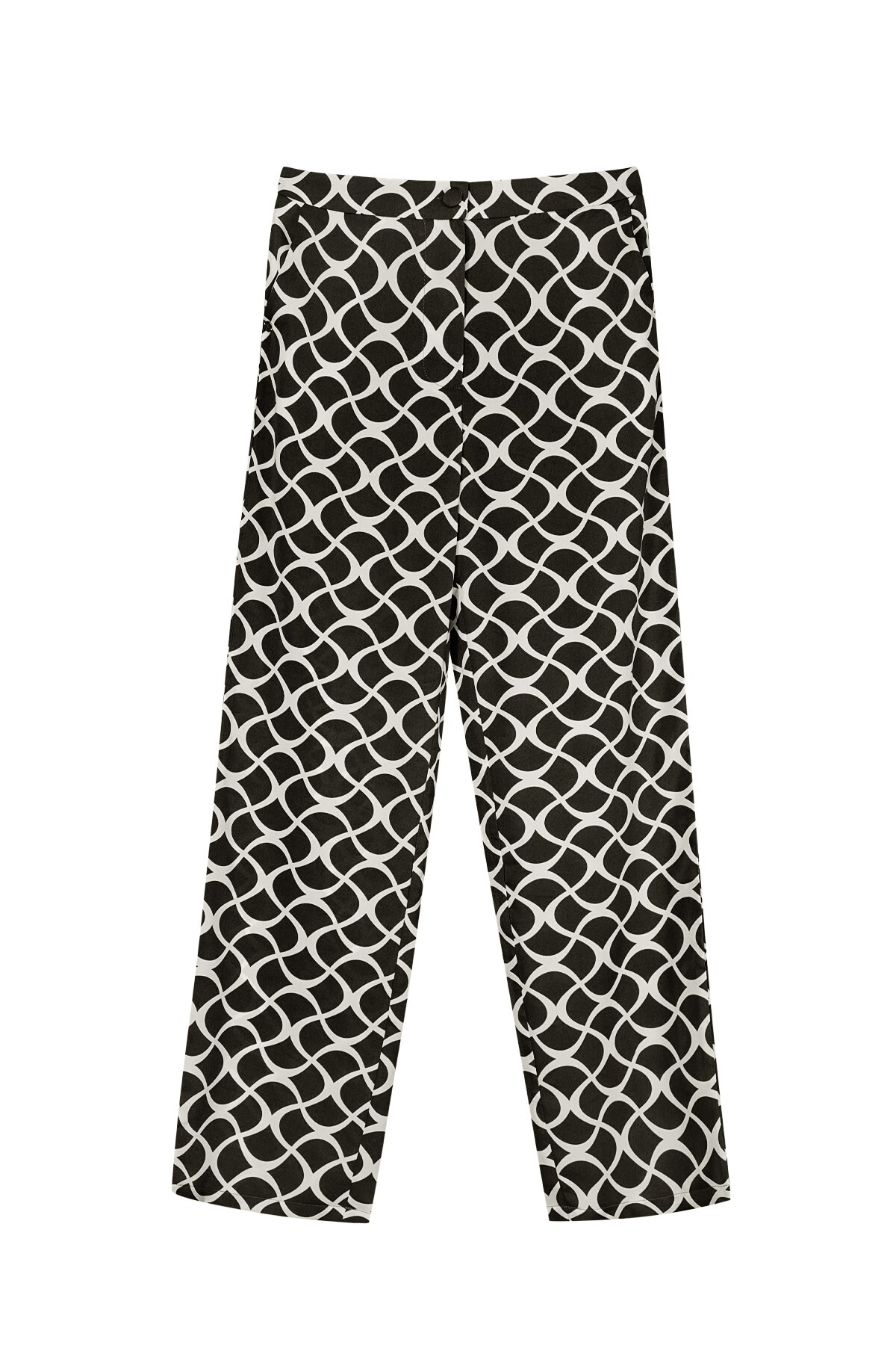 Pants graphic print black h5 