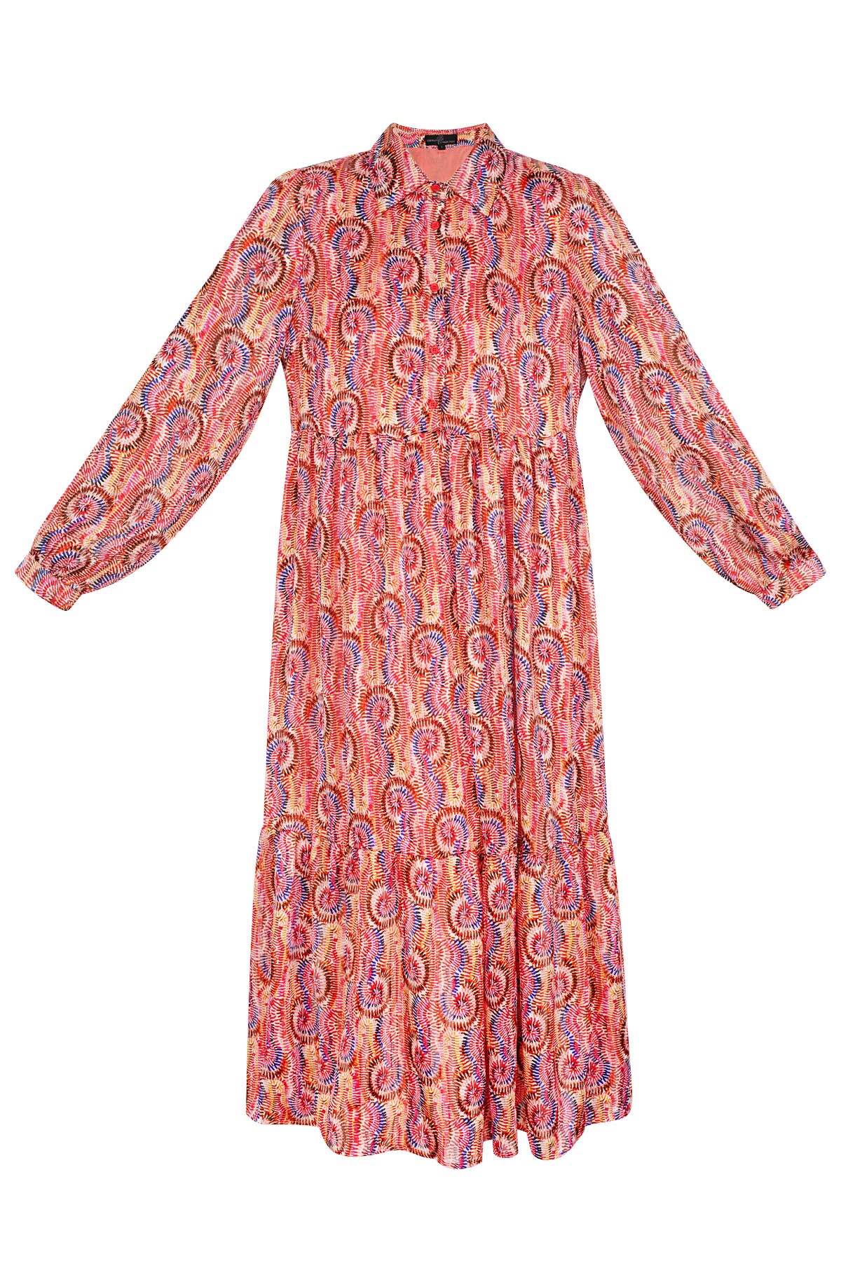 Dress paisley print orange h5 