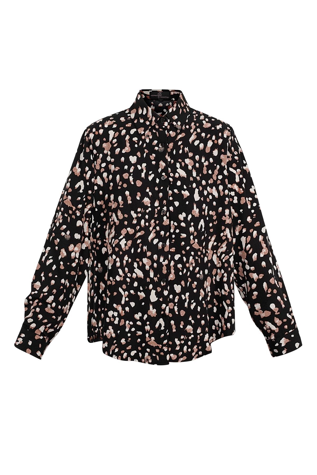 Blouse leopard print black multi h5 