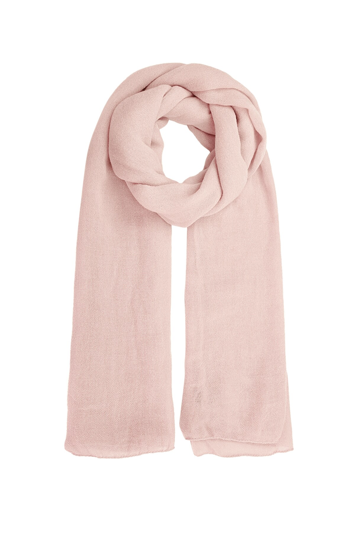 Sjaal effen kleur - pastel roze h5 