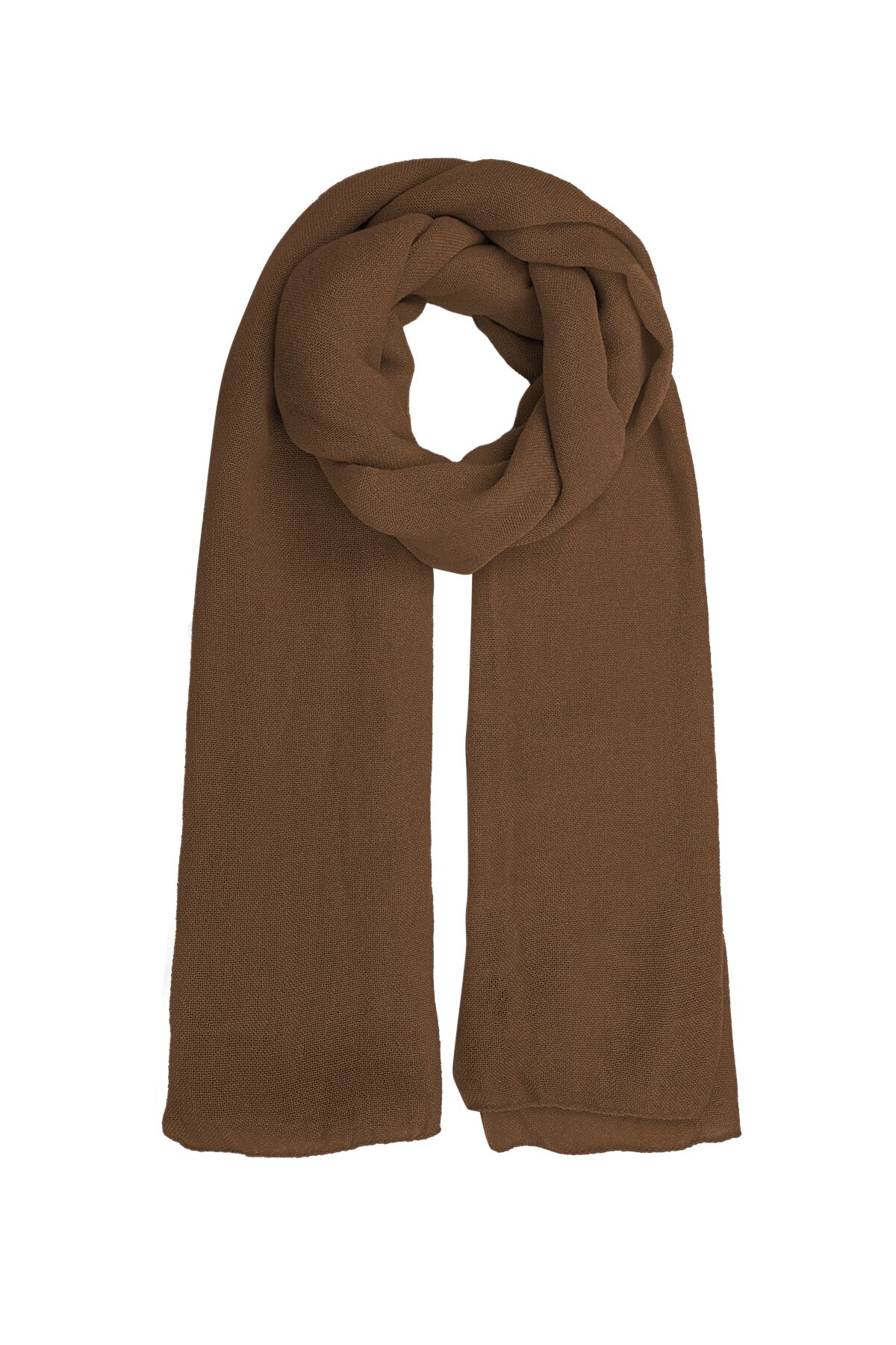 Scarf solid color - brown h5 