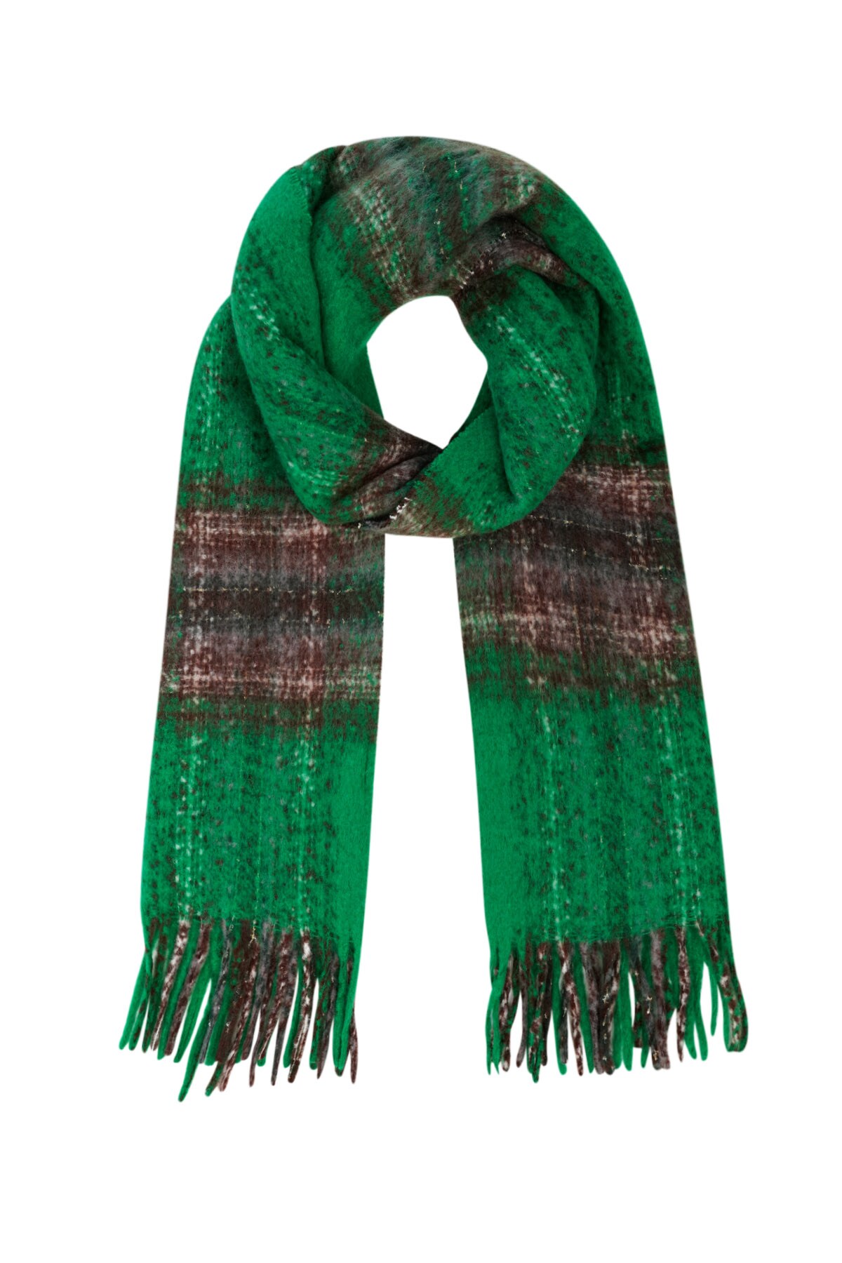 Scarf colorful stripe detail - green h5 