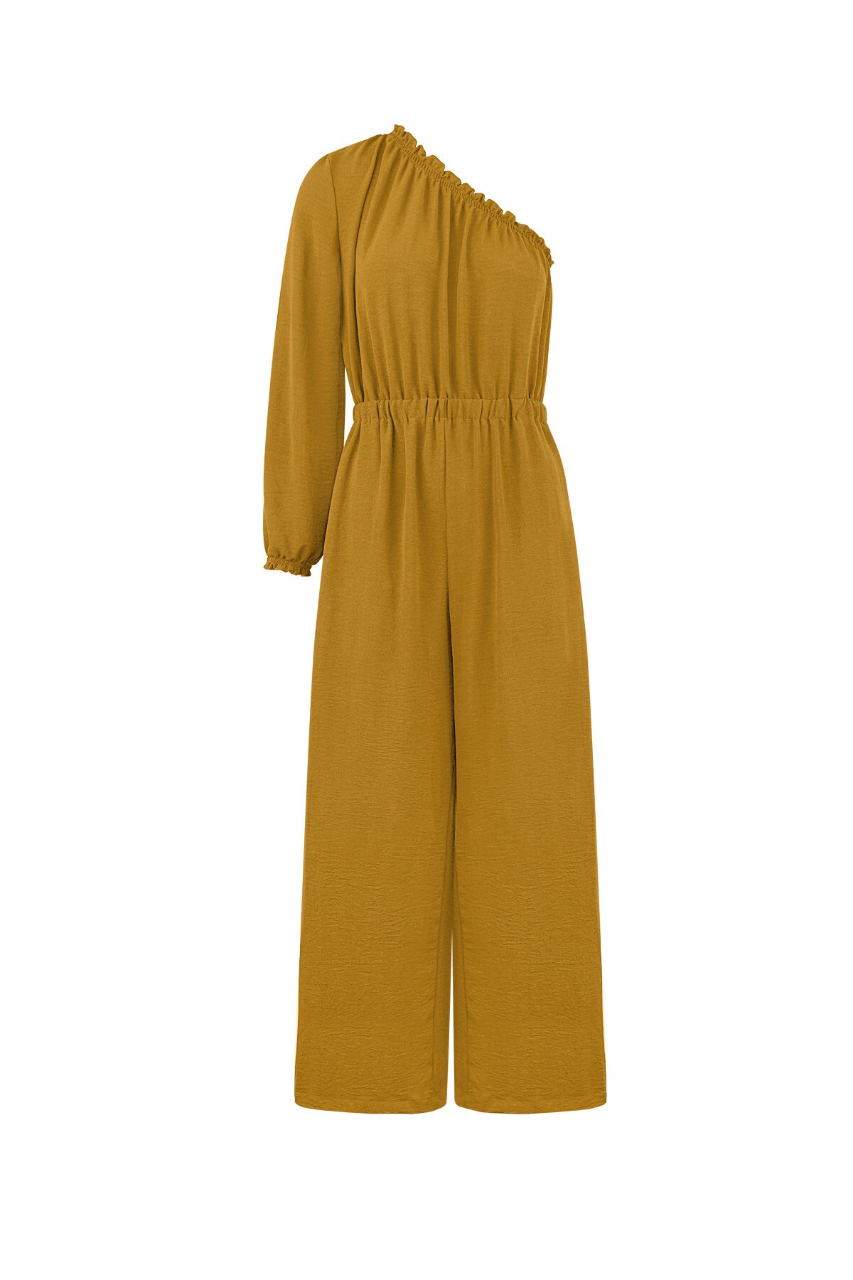 Jumpsuit one-shoulder - mustard yellow 