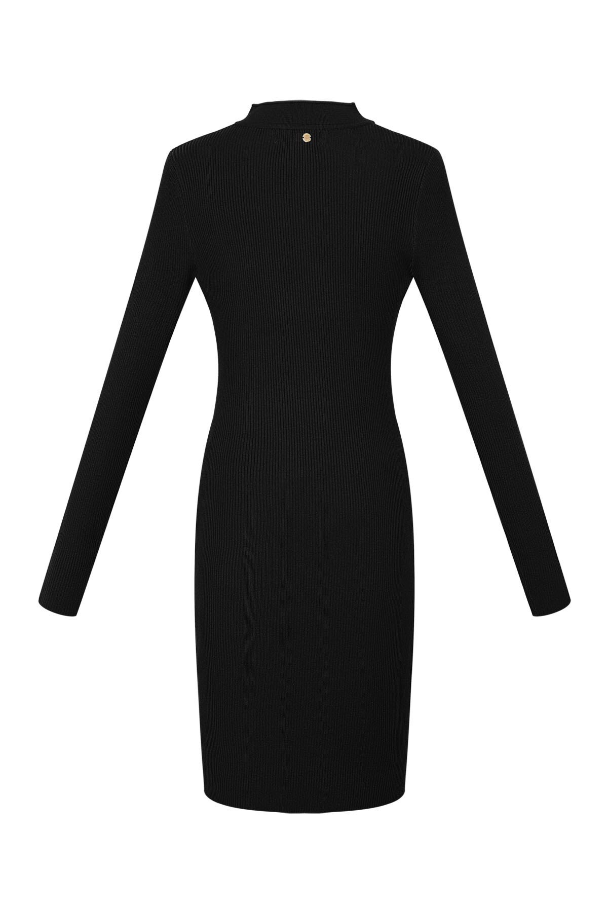 Midi dress with zipper - black h5 Picture7