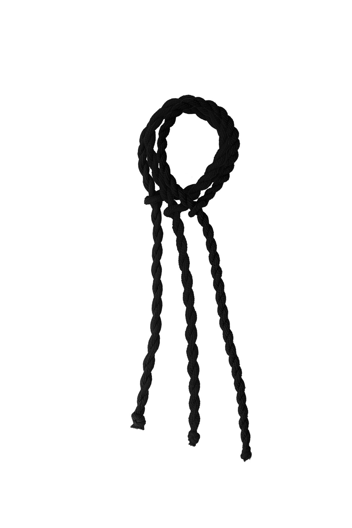 Twisted hair elastic - black 