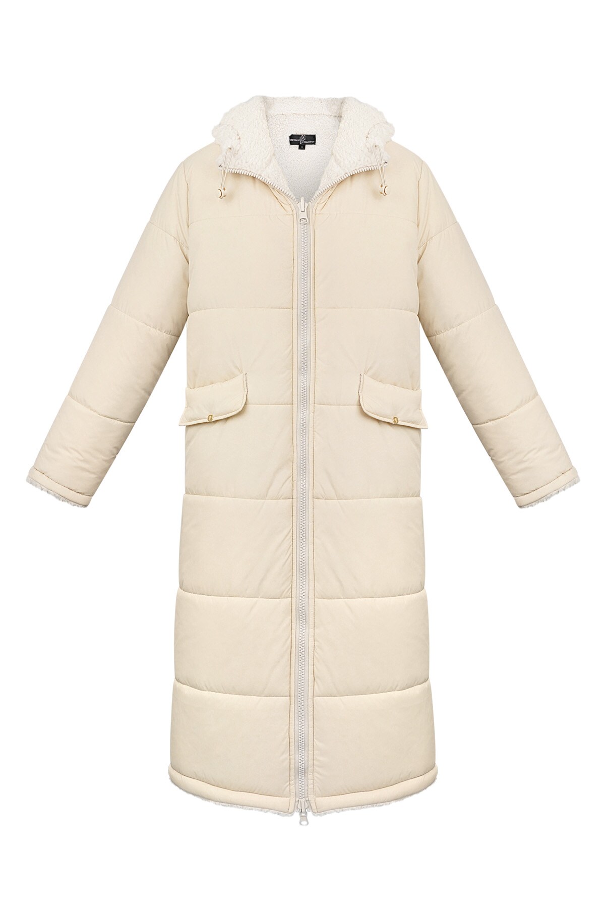 Nylon long coat - Beige - M 