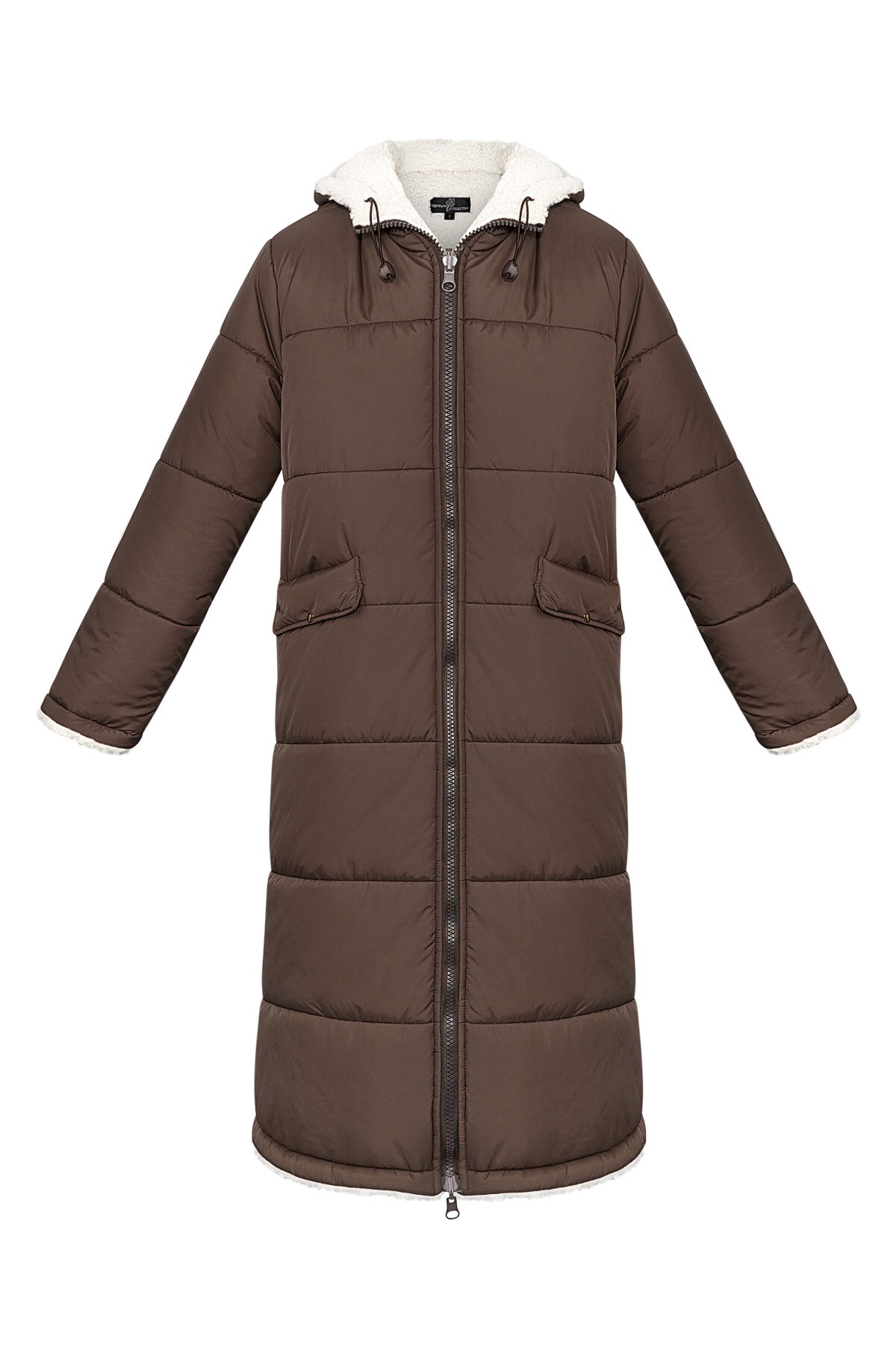 Nylon long coat - Brown - M 