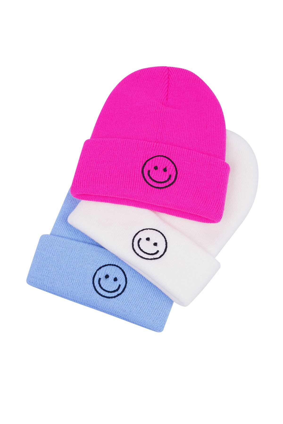 Colorful beanie with smiley - white h5 Picture5