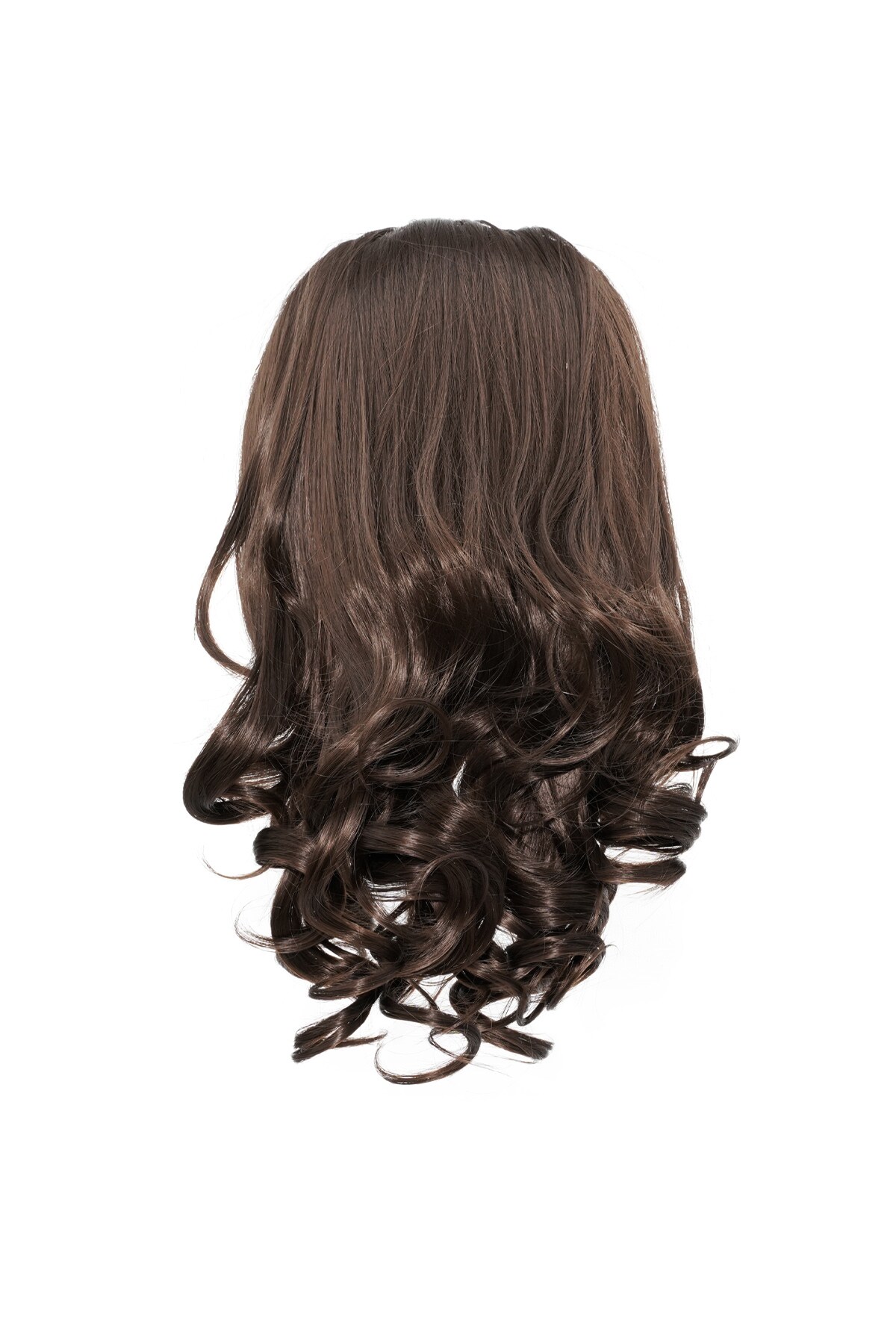 Ponytail messe volume medium length - dark brown h5 