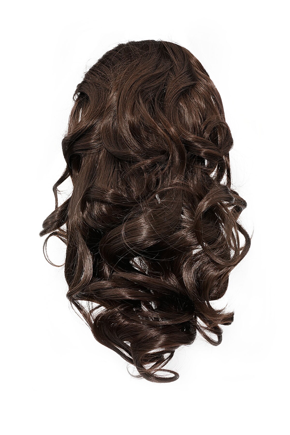 Ponytail messy curl - dark brown 