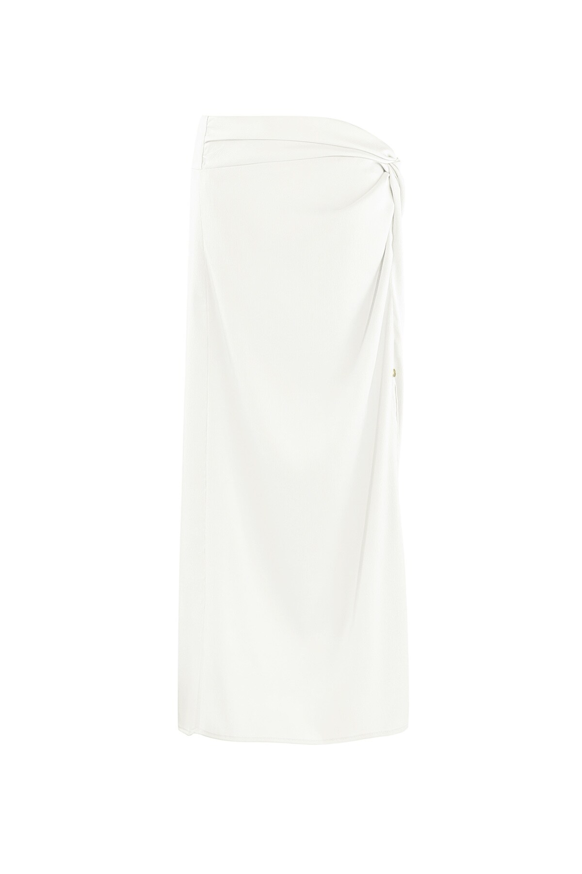 Long skirt knotted - white  