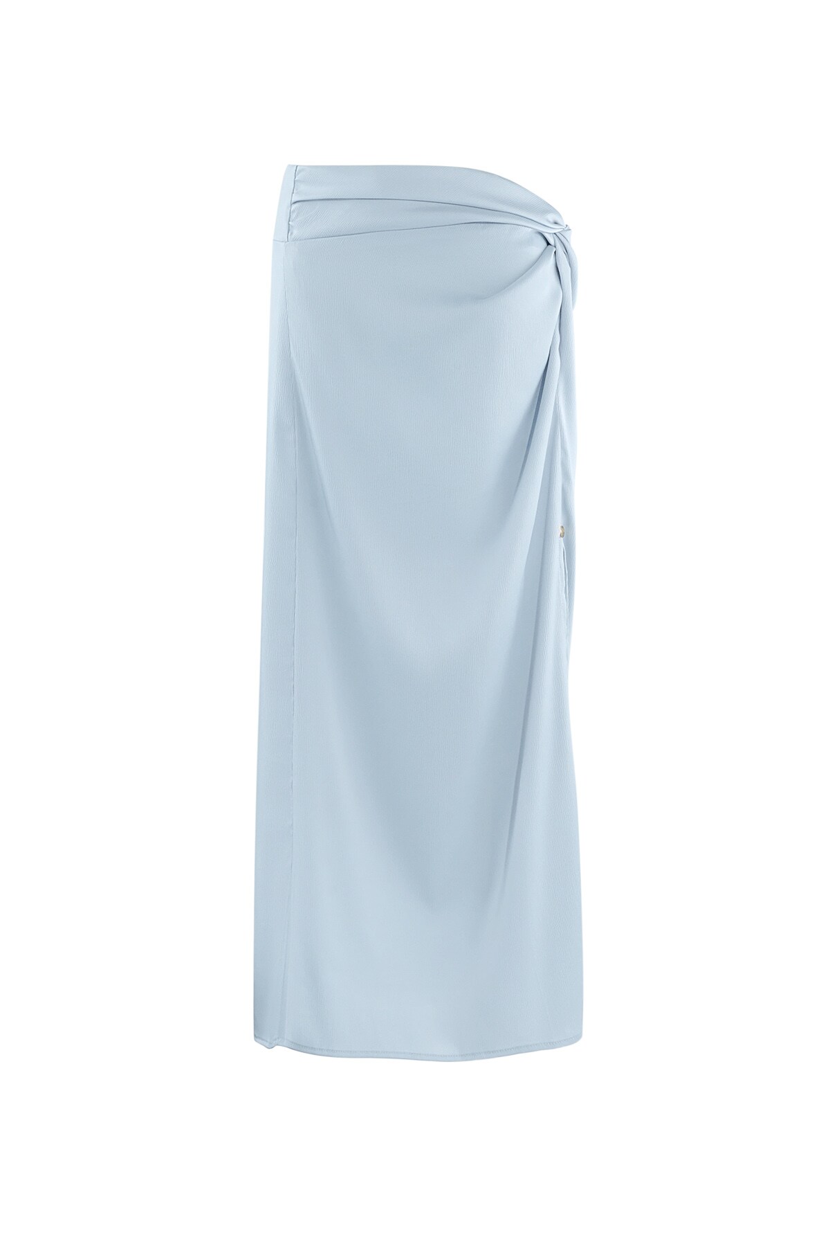 Long skirt knotted - light blue  h5 