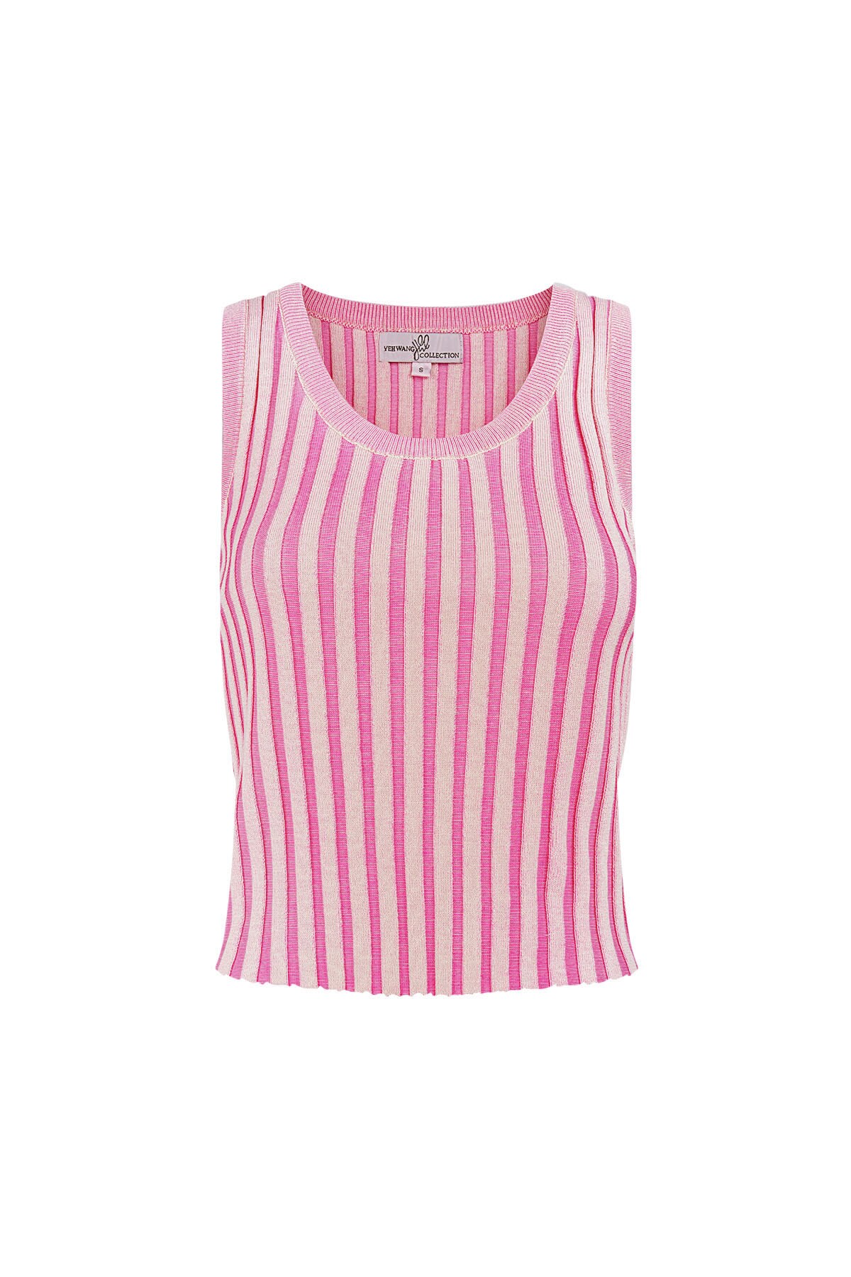 Sleeveless, striped top medium – pink h5 