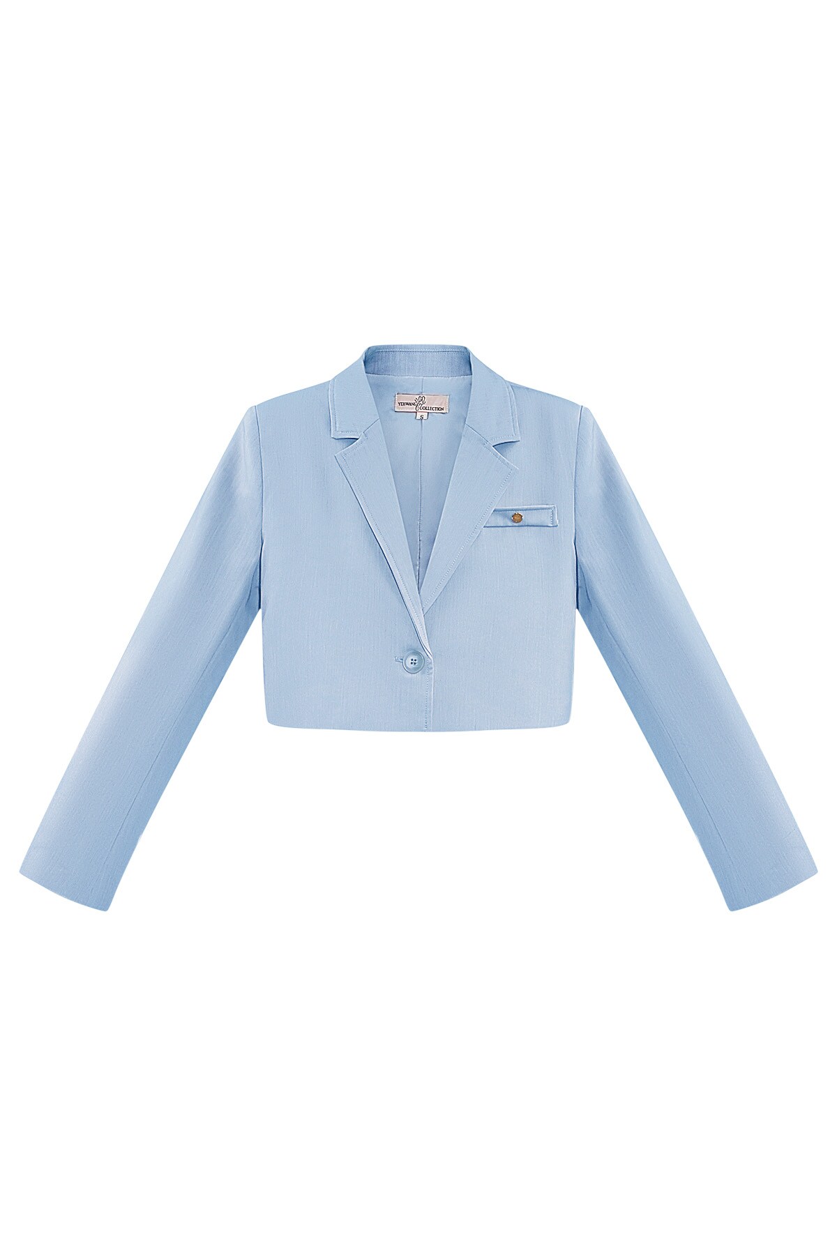 Cropped blazer - light blue  h5 