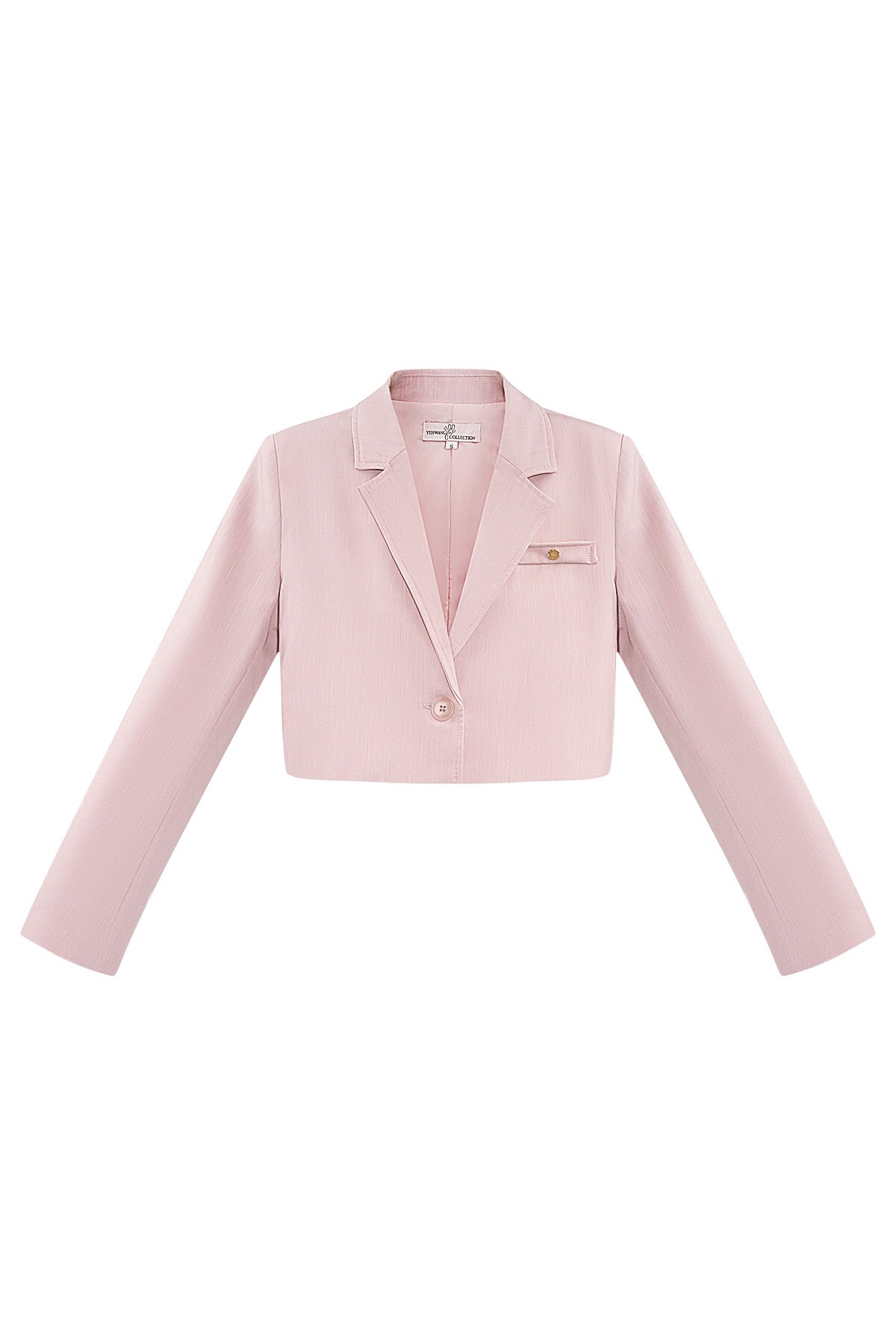 Cropped blazer - pink  h5 