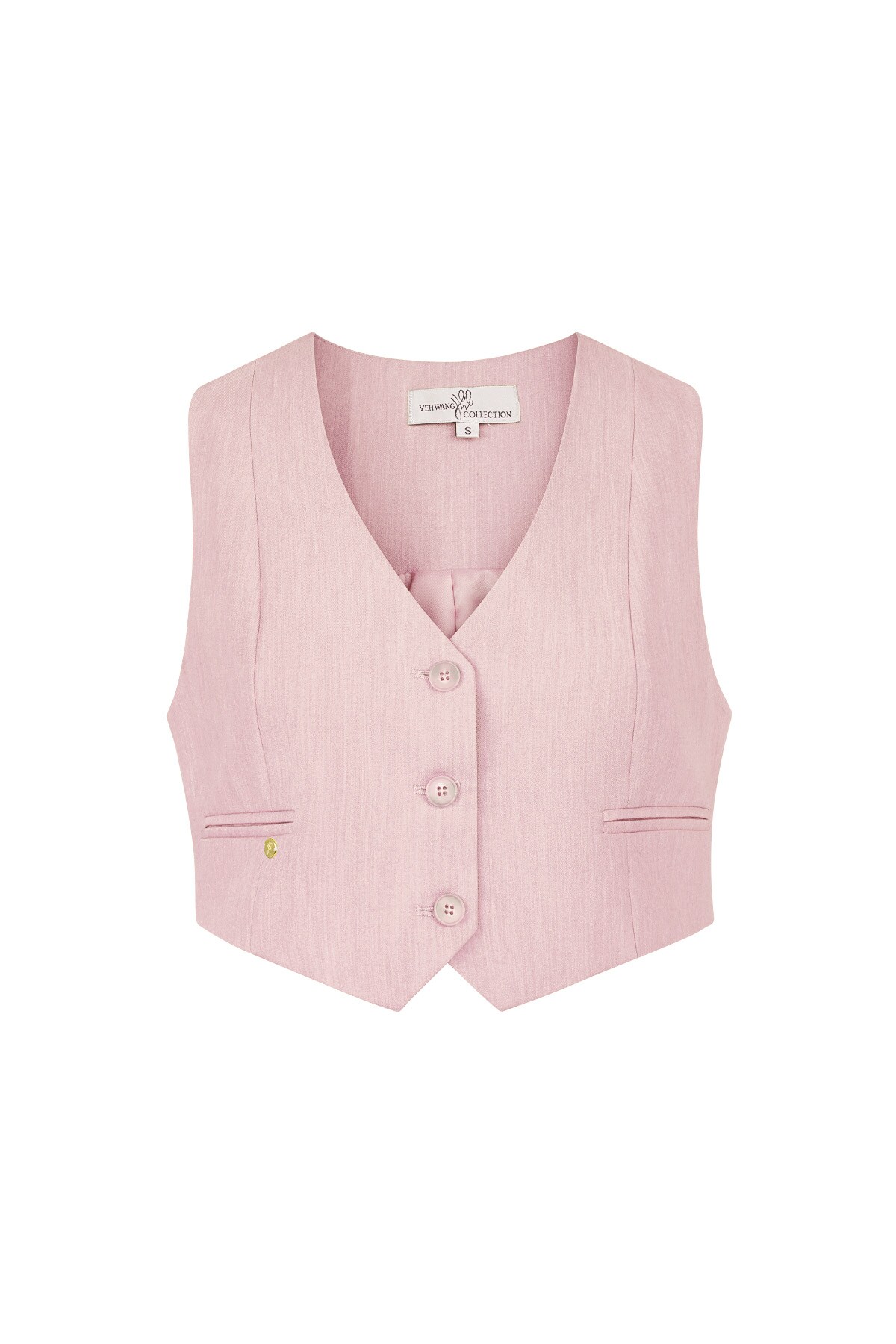 Cropped waistcoat - pink  