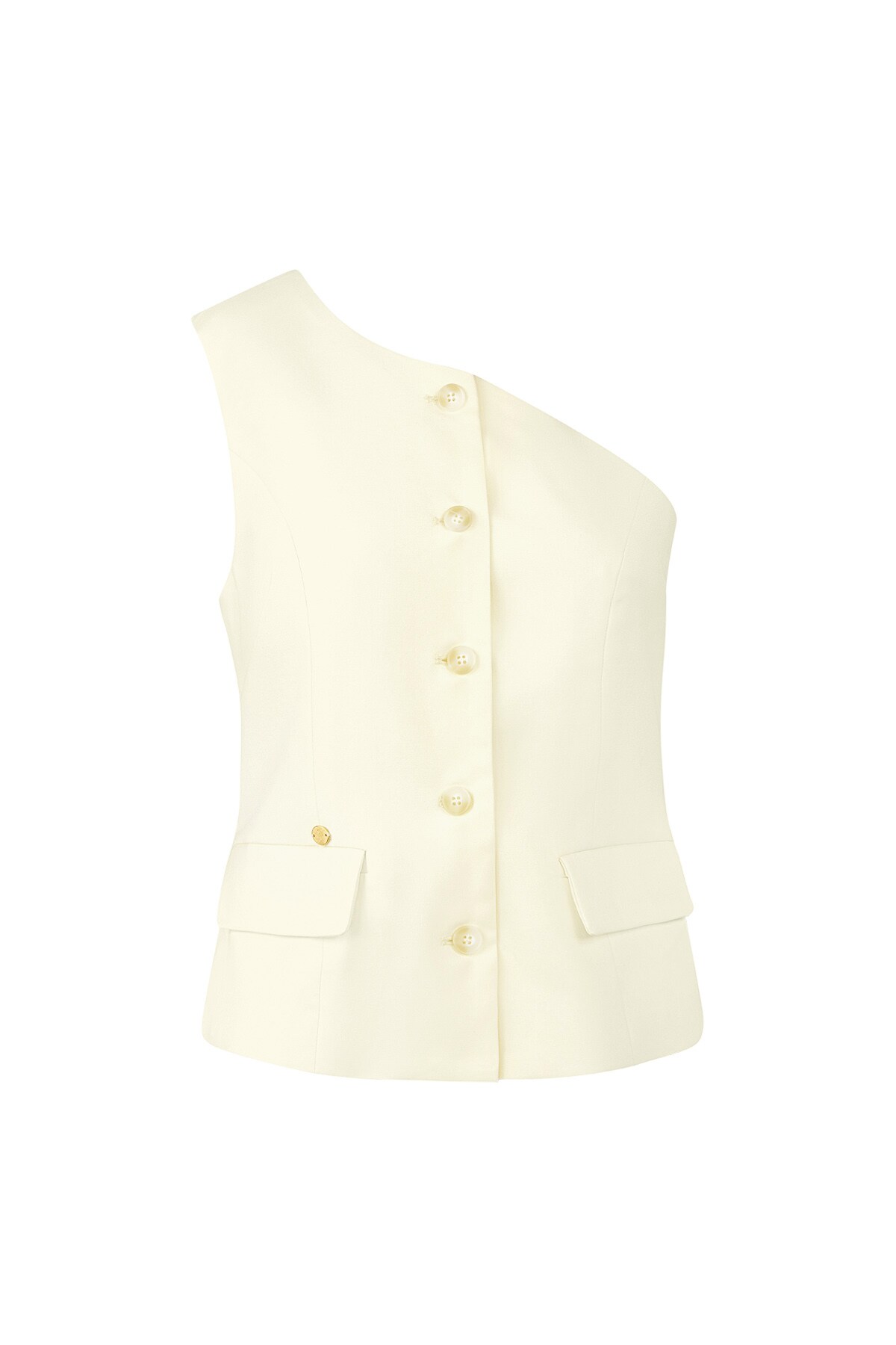 Off shoulder waistcoat - cream  