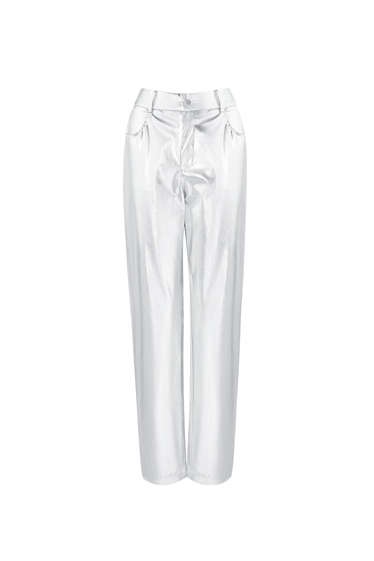 Metallic trousers - Silver color h5 