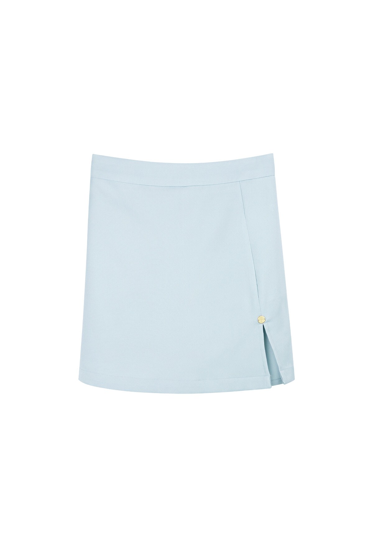 Mini skirt with slit - blue  h5 