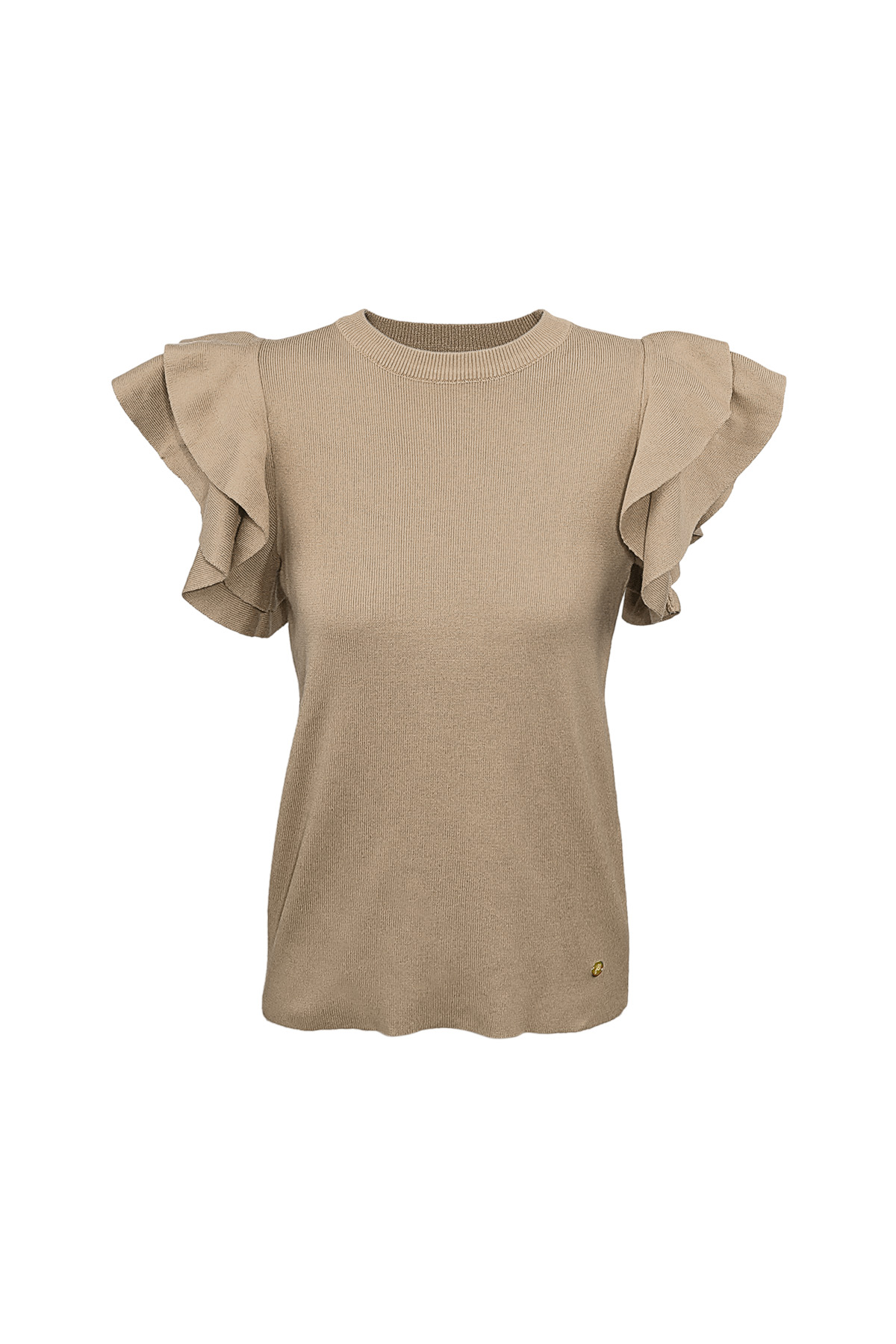 Top open flare sleeve - beige