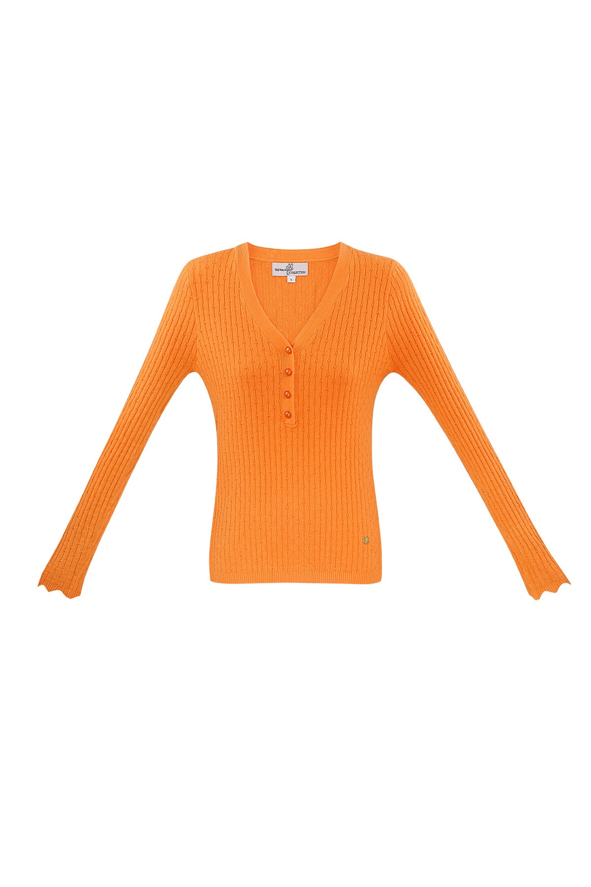 v-neck sweater - orange  