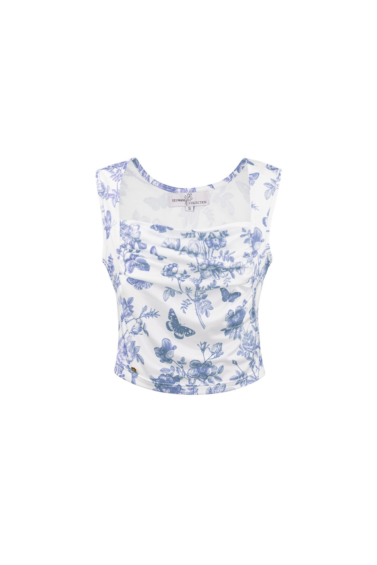 Flower butterfly top - blue  h5 